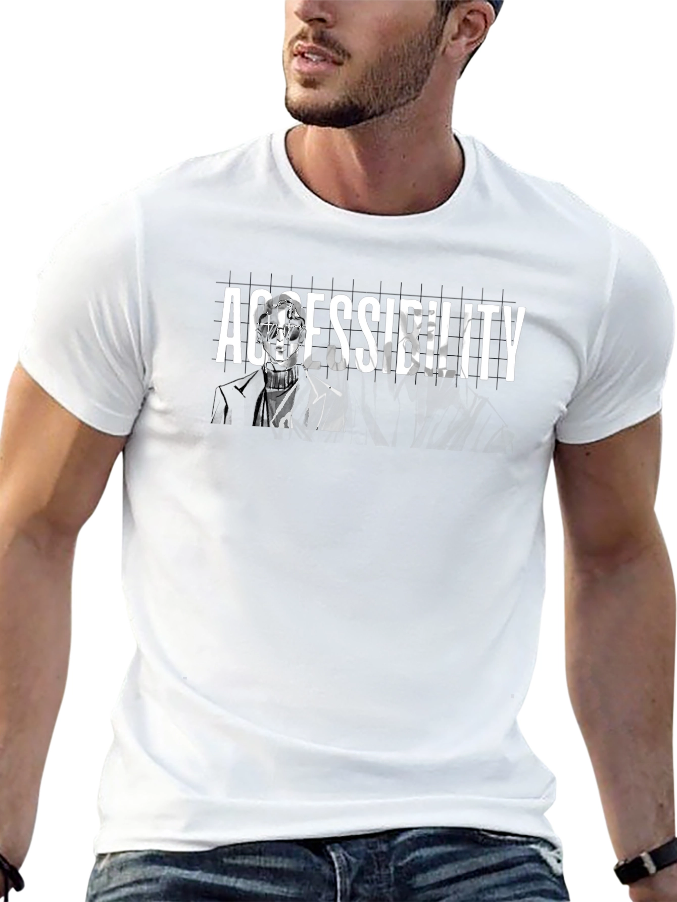 Accessibility Graphic Tee - Black Cotton Blend