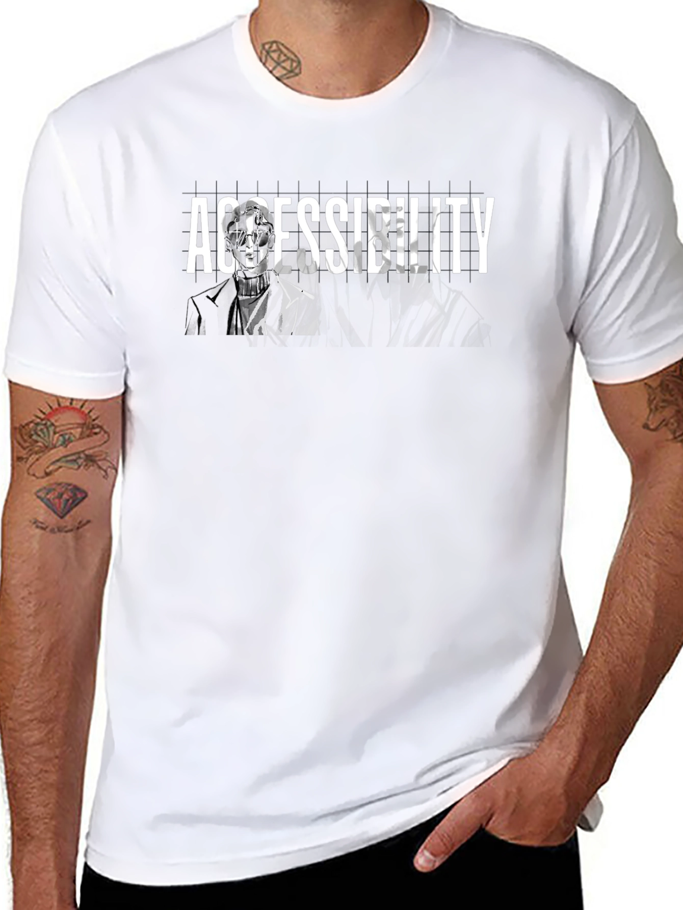 Accessibility Graphic Tee - Black Cotton Blend