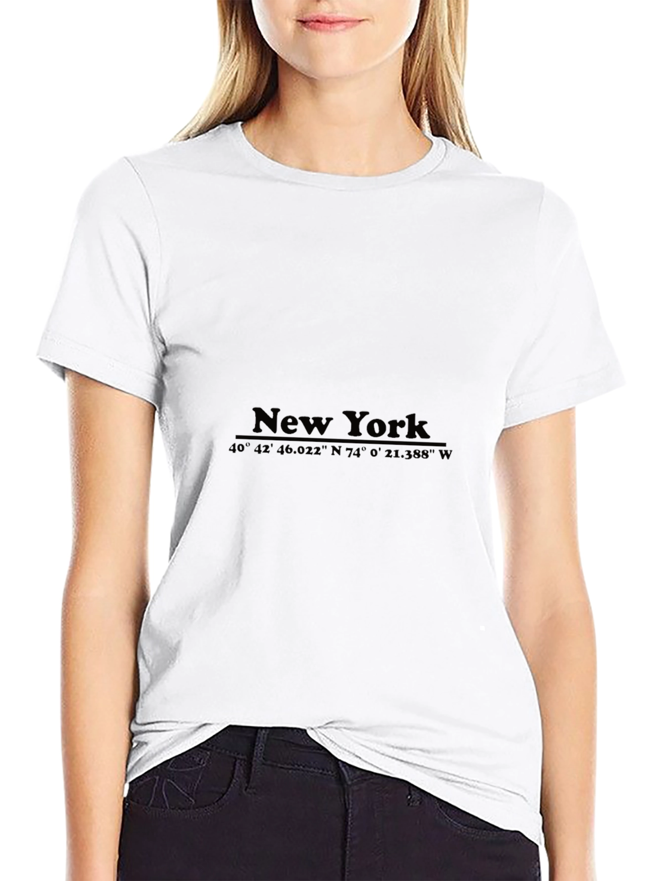 New York Coordinates Graphic T-Shirt