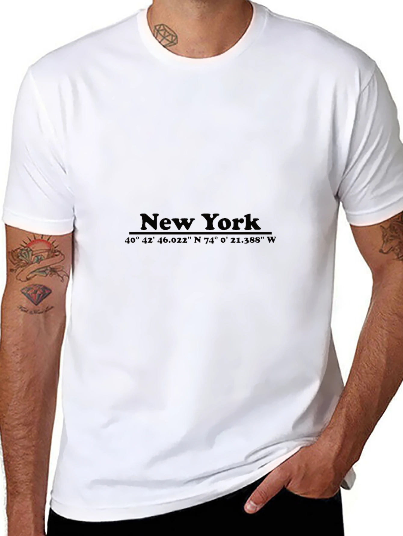 New York Coordinates Graphic T-Shirt
