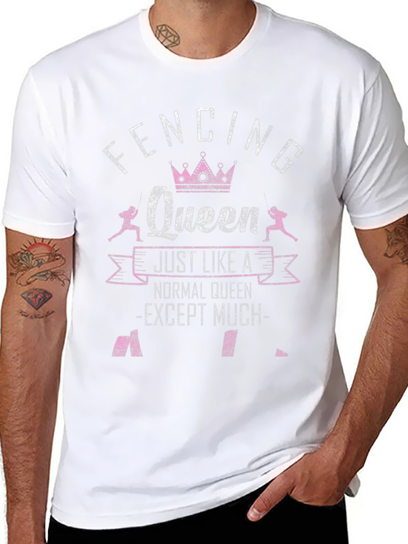 Fencing Queen T-Shirt - Sporty Graphic Tee