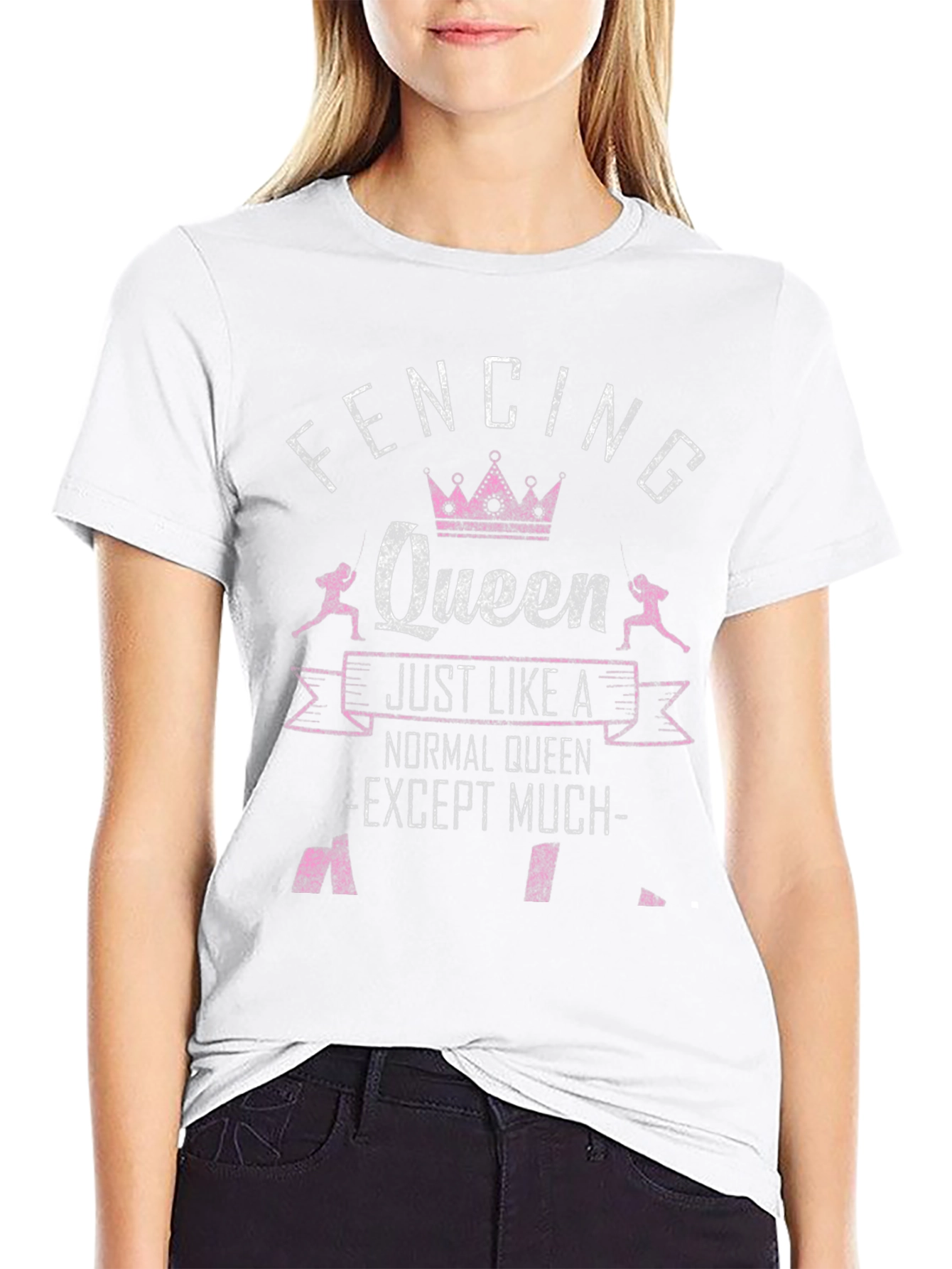 Fencing Queen T-Shirt - Sporty Graphic Tee