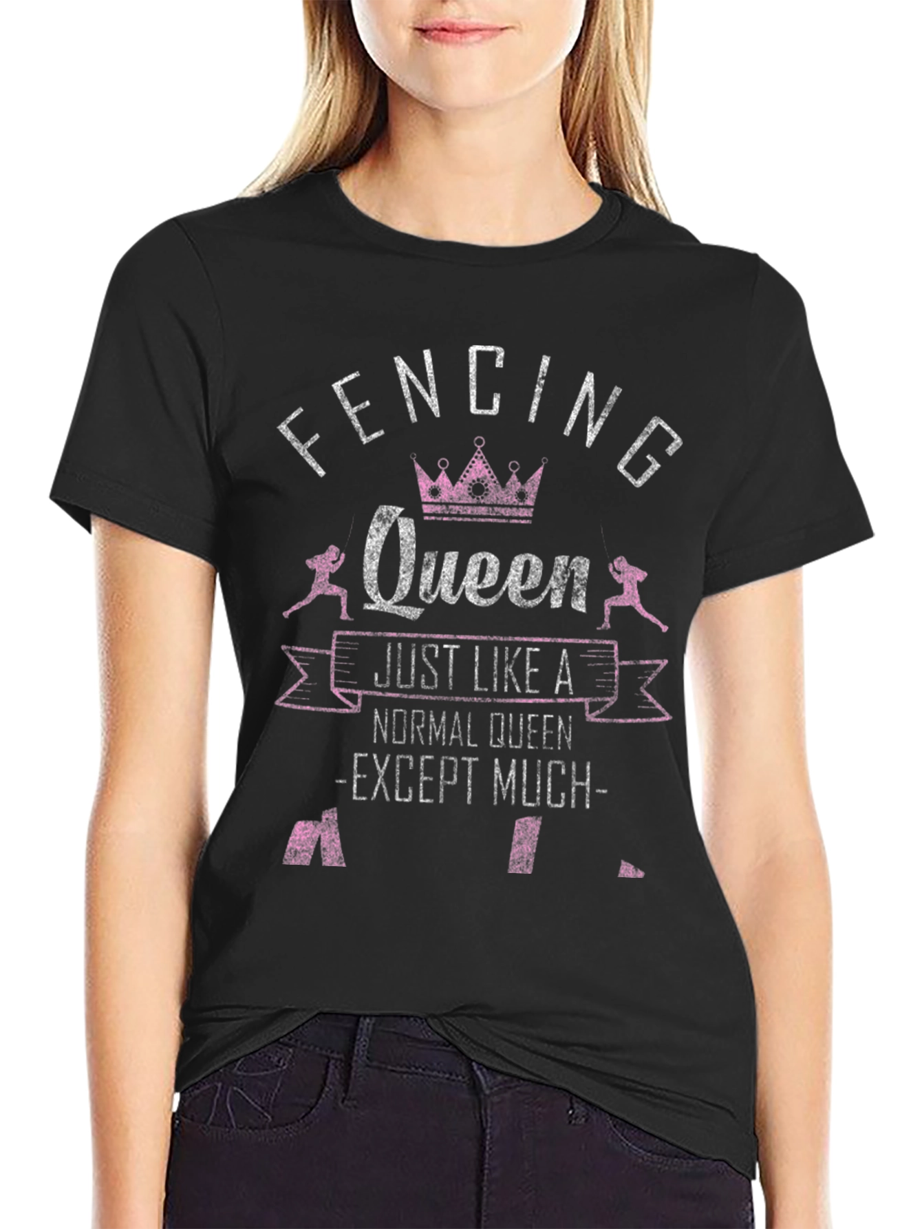 Fencing Queen T-Shirt - Sporty Graphic Tee
