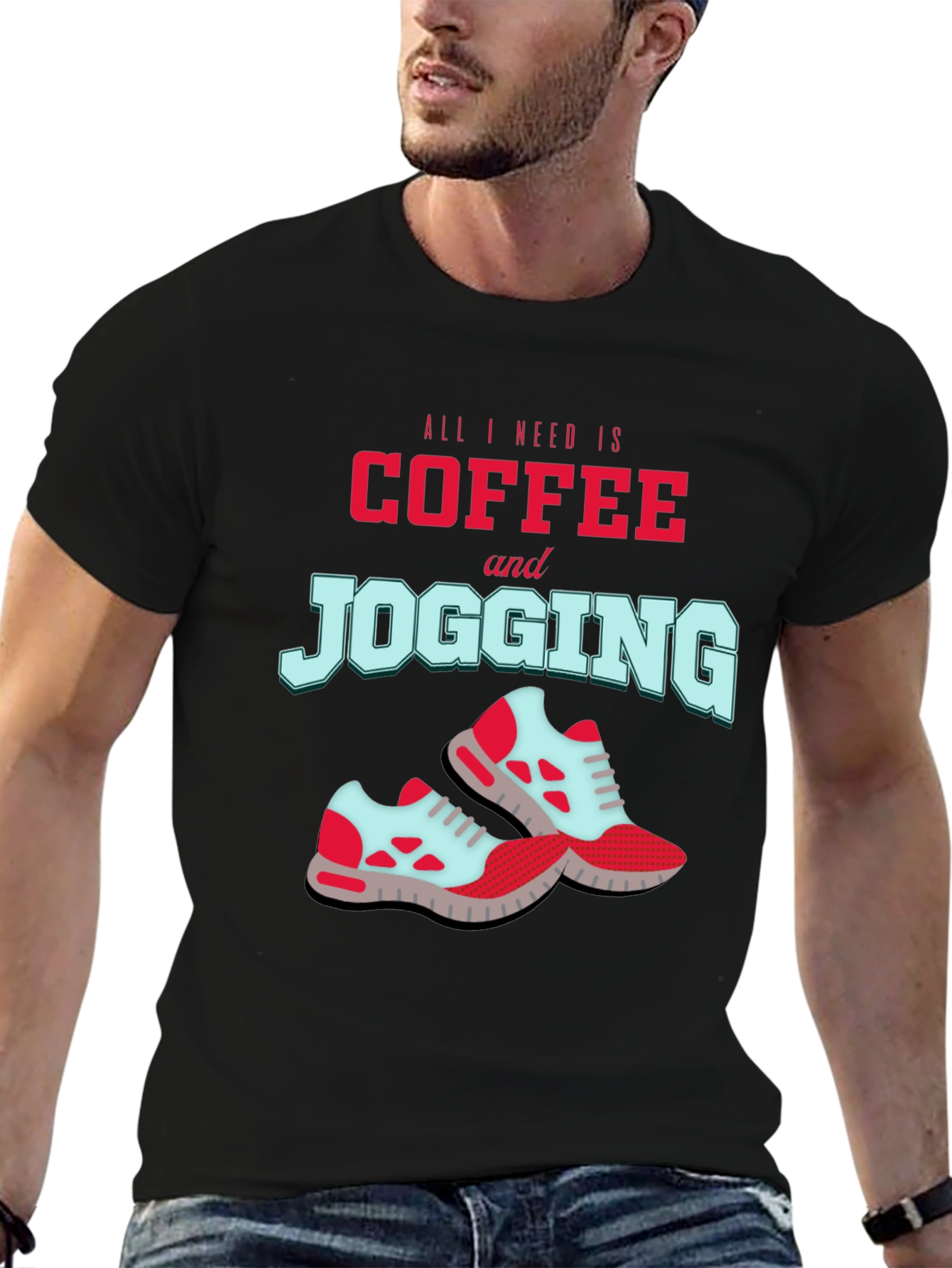 Coffee & Jogging T-Shirt - Runners Delight!