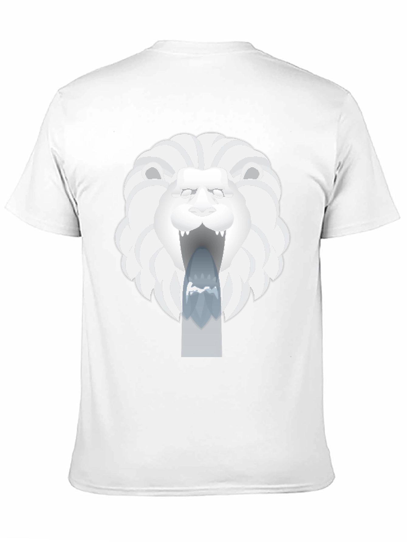 Lion Head Graphic Print Black T-Shirt