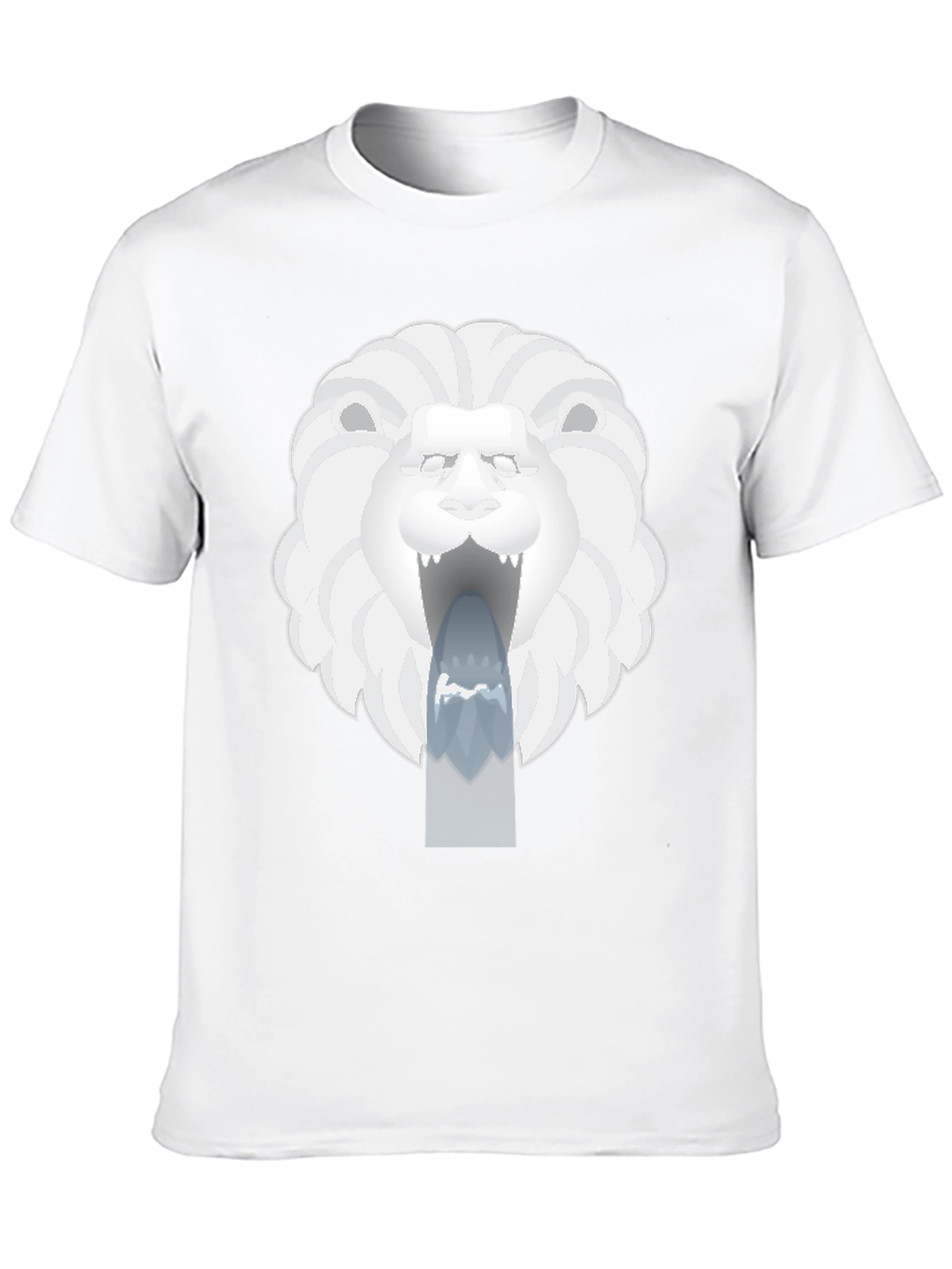 Lion Head Graphic Print Black T-Shirt