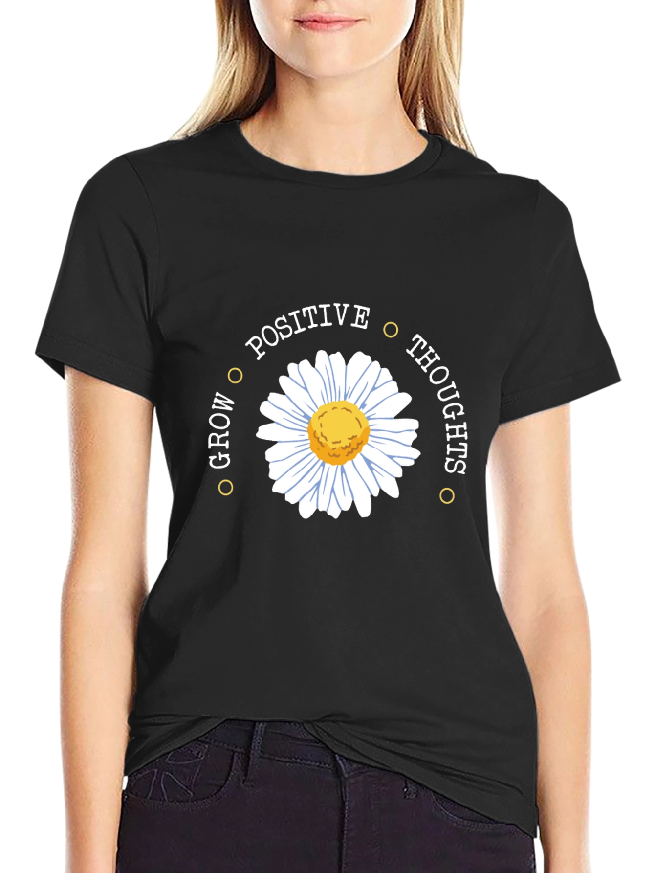 Positive Thoughts Daisy Graphic Tee
