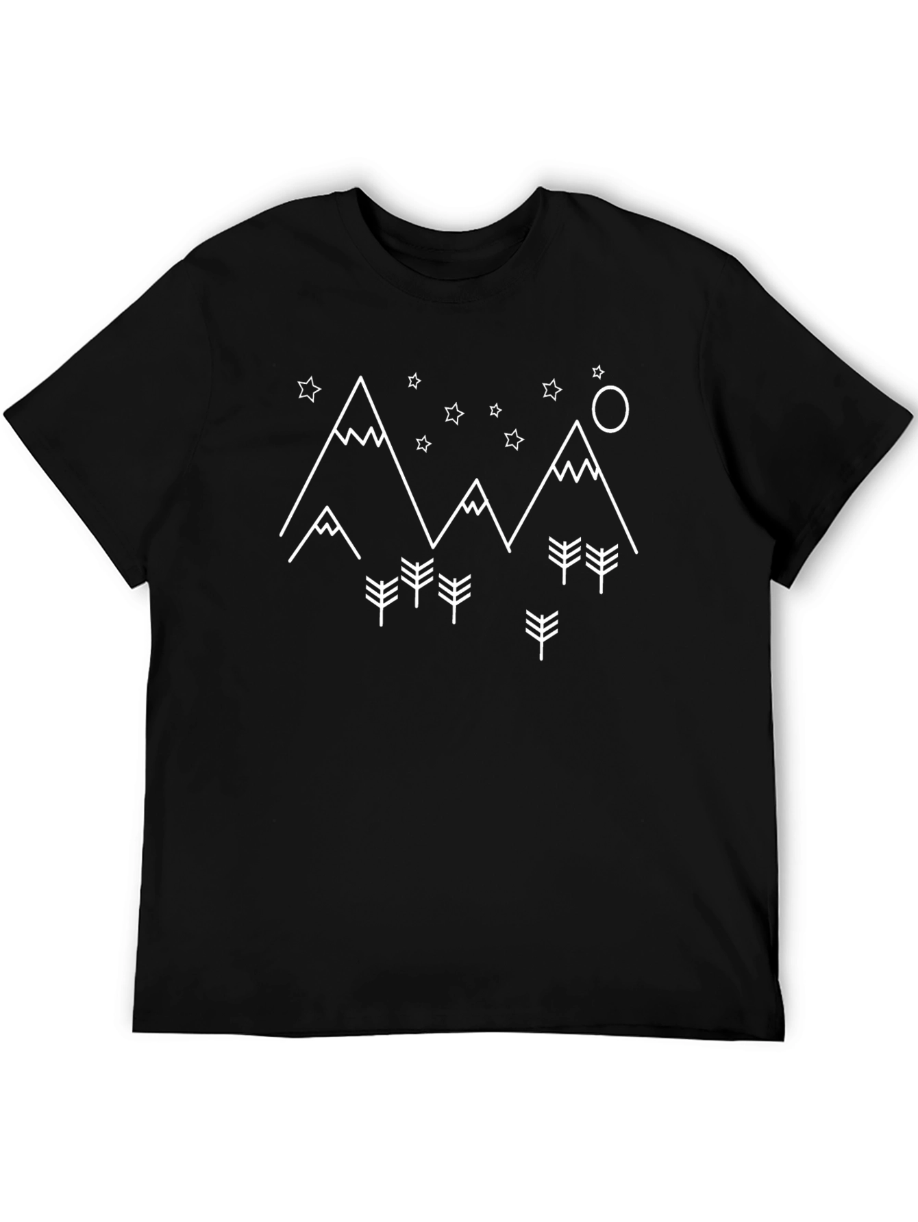 Mountain Scene Graphic Tee - Black