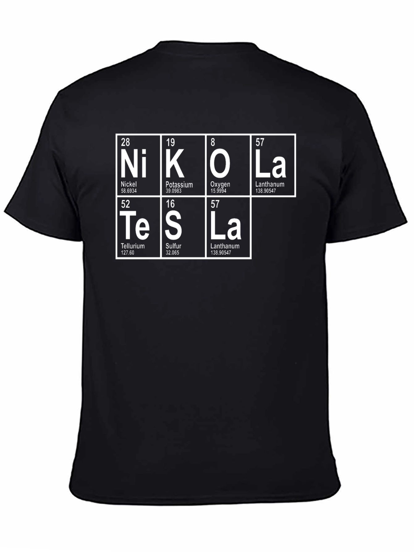 Nikola Tesla Periodic Table T-Shirt