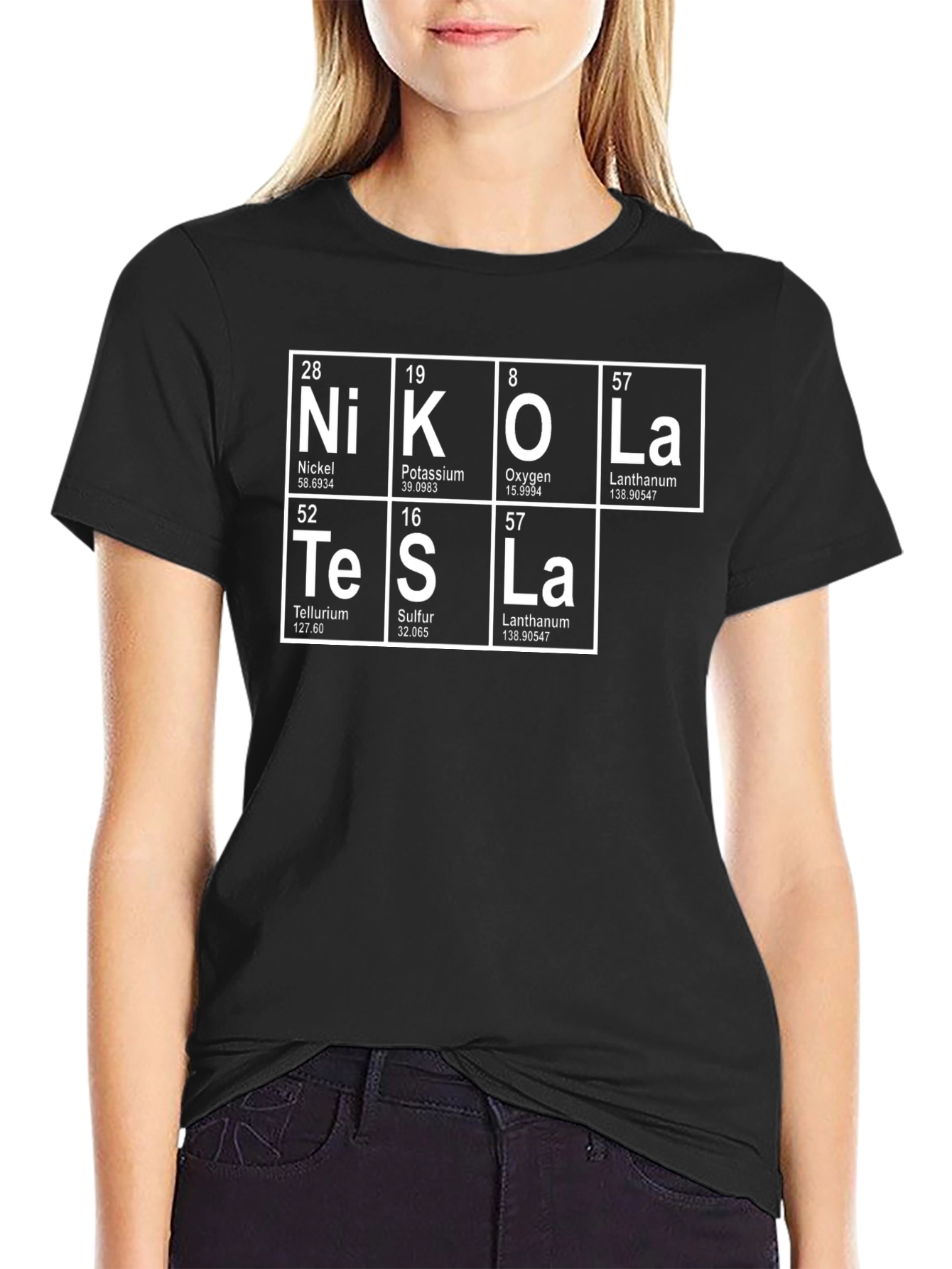 Nikola Tesla Periodic Table T-Shirt