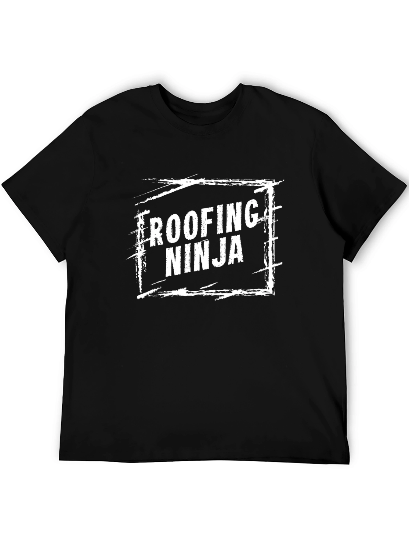 Roofing Ninja Graphic T-Shirt - Black Crew Neck Tee