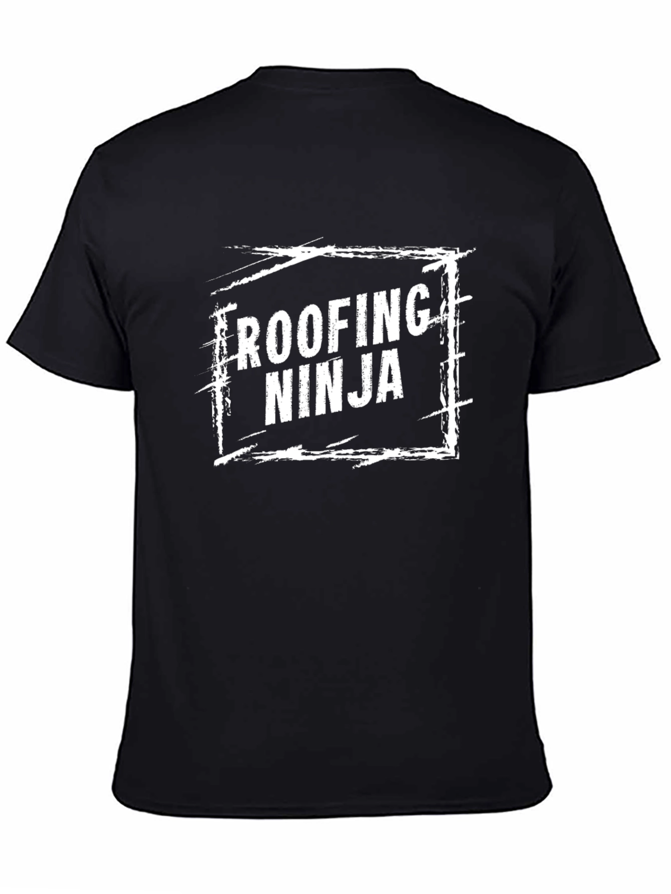 Roofing Ninja Graphic T-Shirt - Black Crew Neck Tee