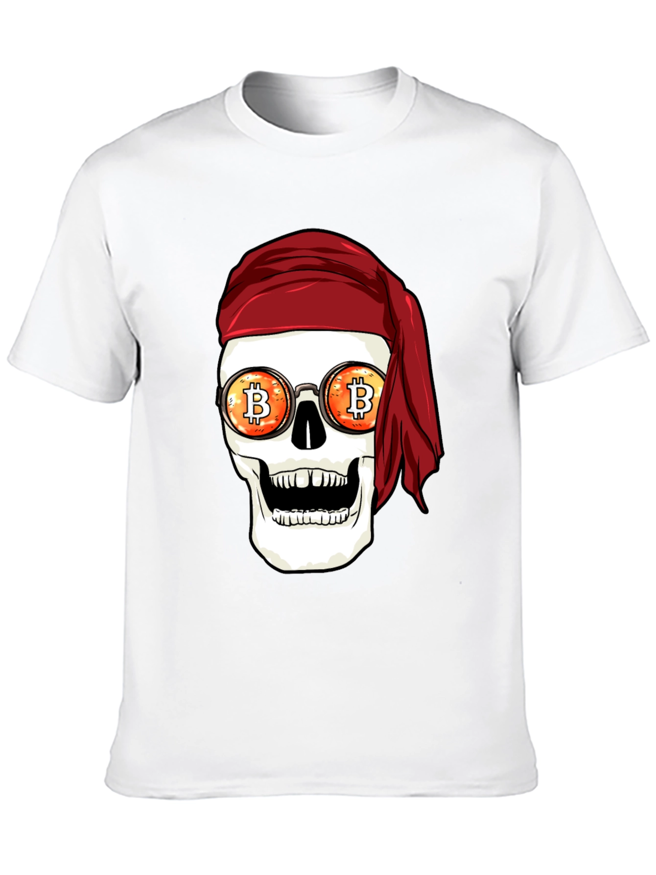 Bitcoin Pirate Skull Graphic Tee