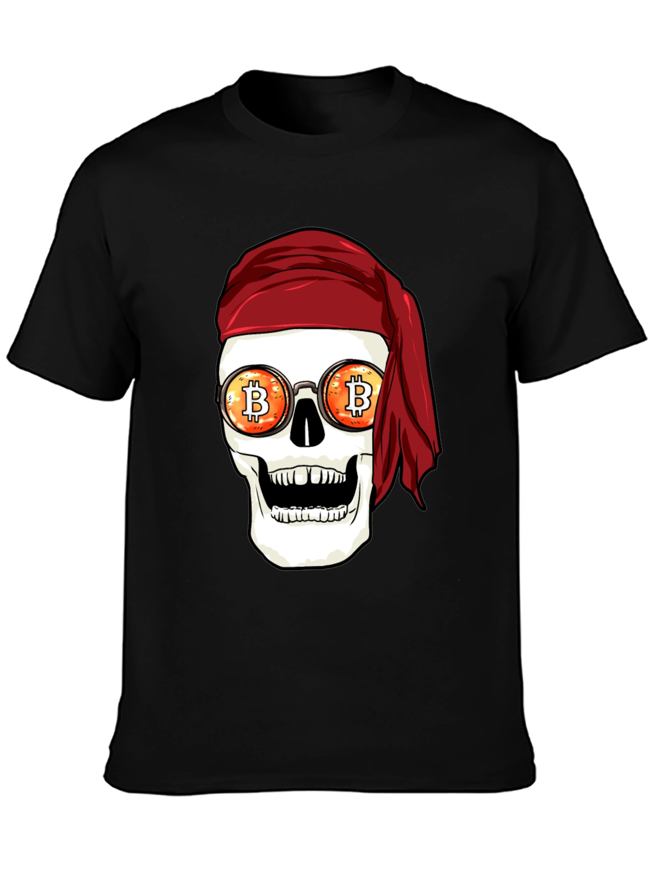 Bitcoin Pirate Skull Graphic Tee