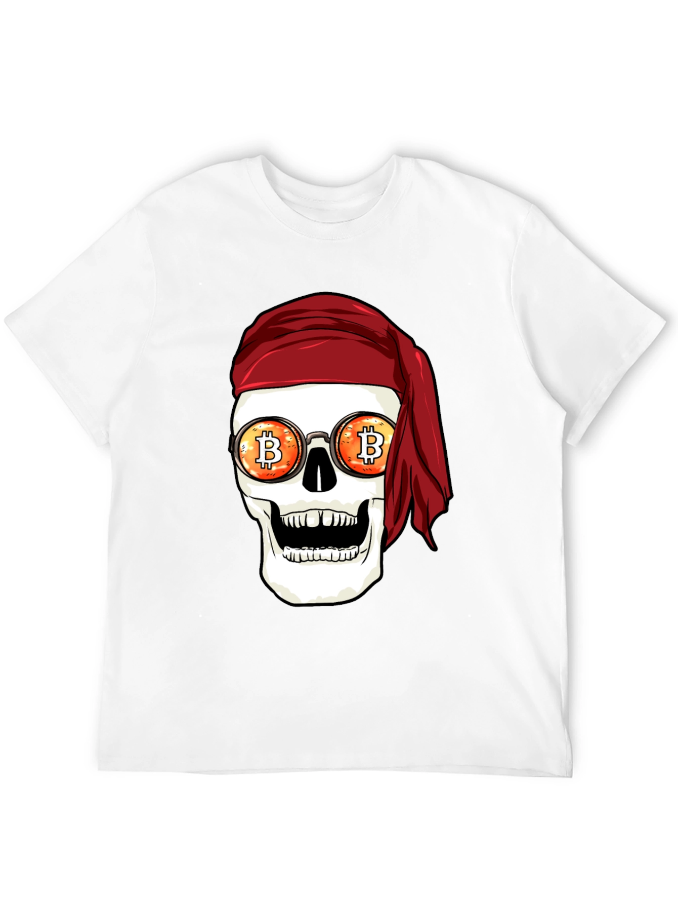 Bitcoin Pirate Skull Graphic Tee