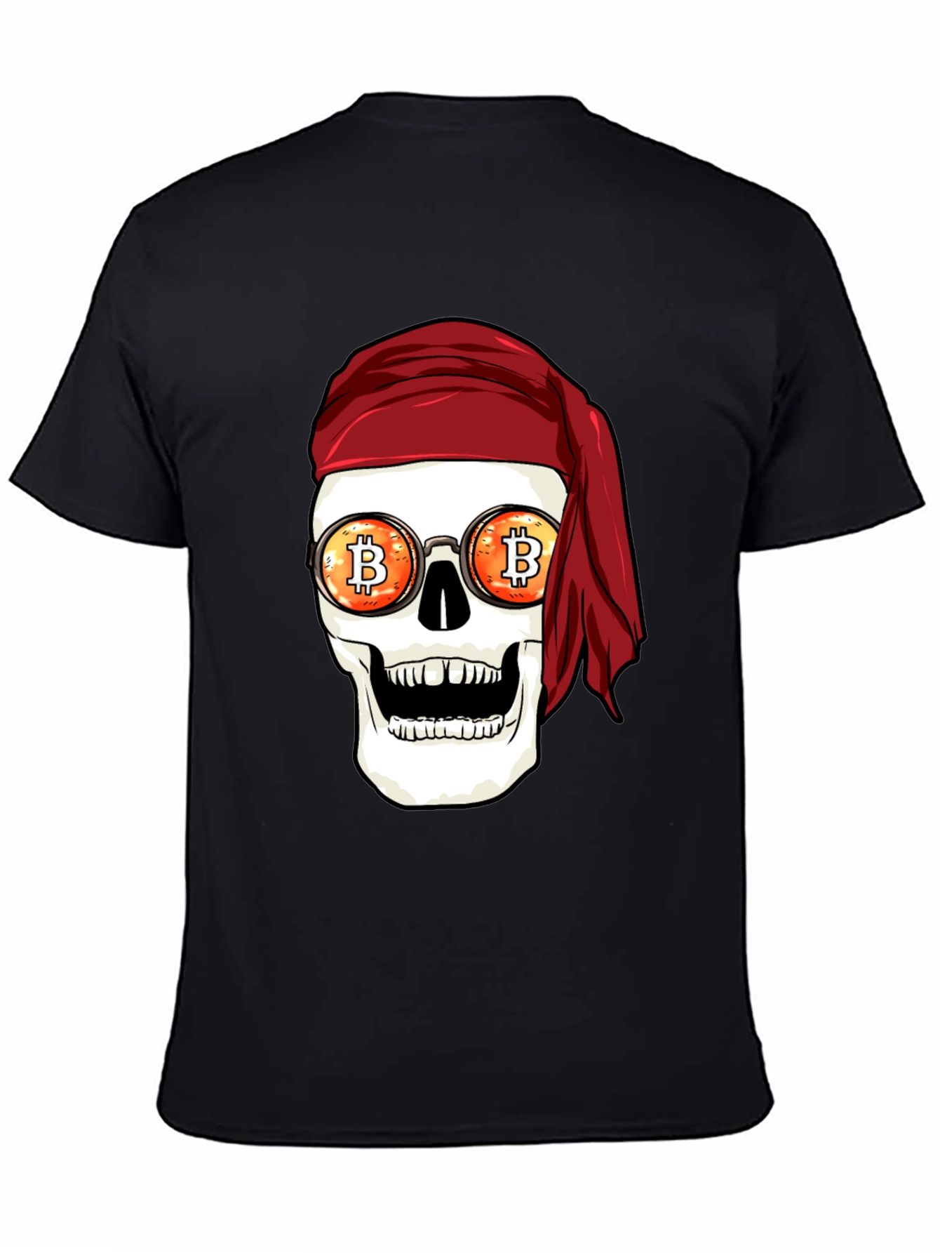Bitcoin Pirate Skull Graphic Tee