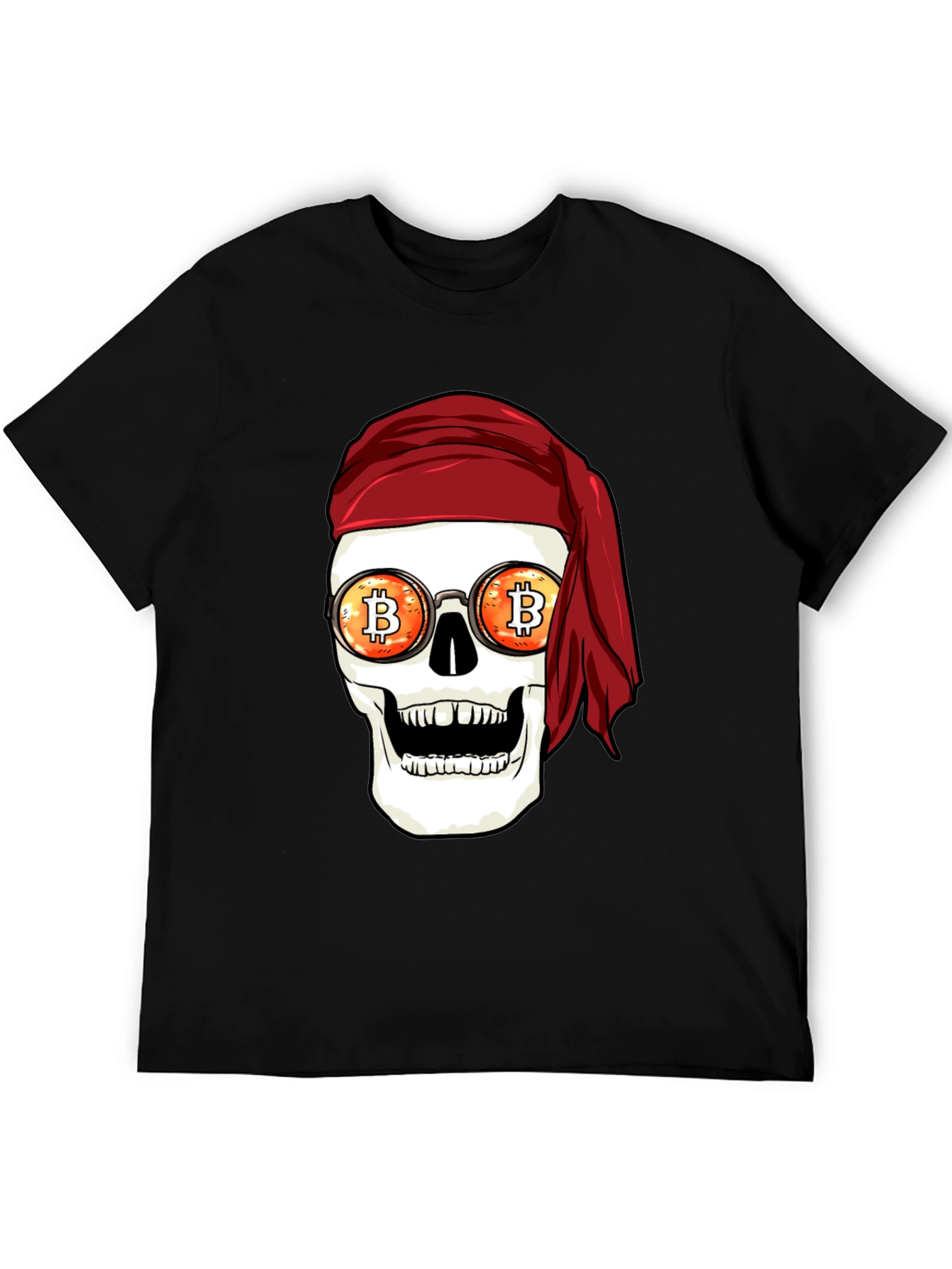 Bitcoin Pirate Skull Graphic Tee