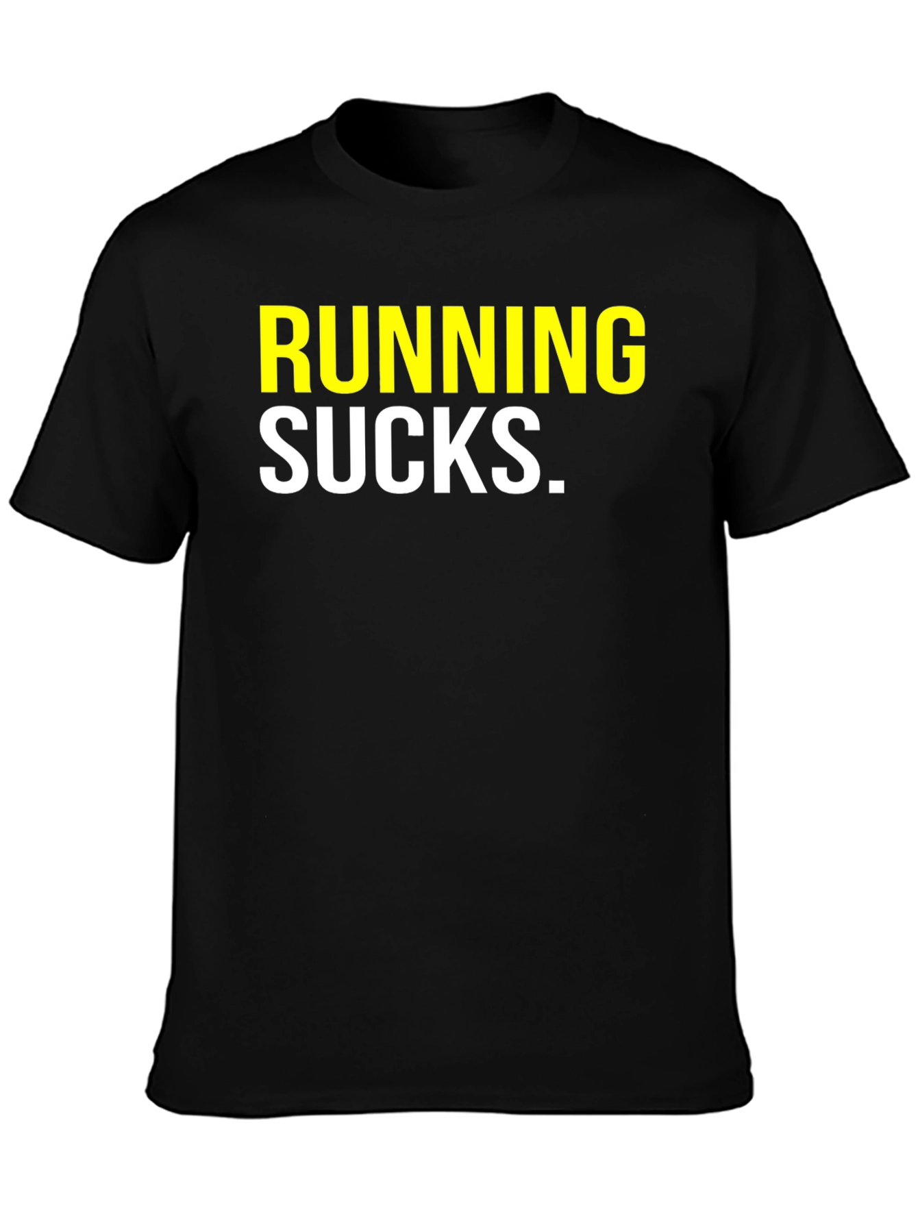 Running Sucks Graphic Tee - Black Casual T-Shirt