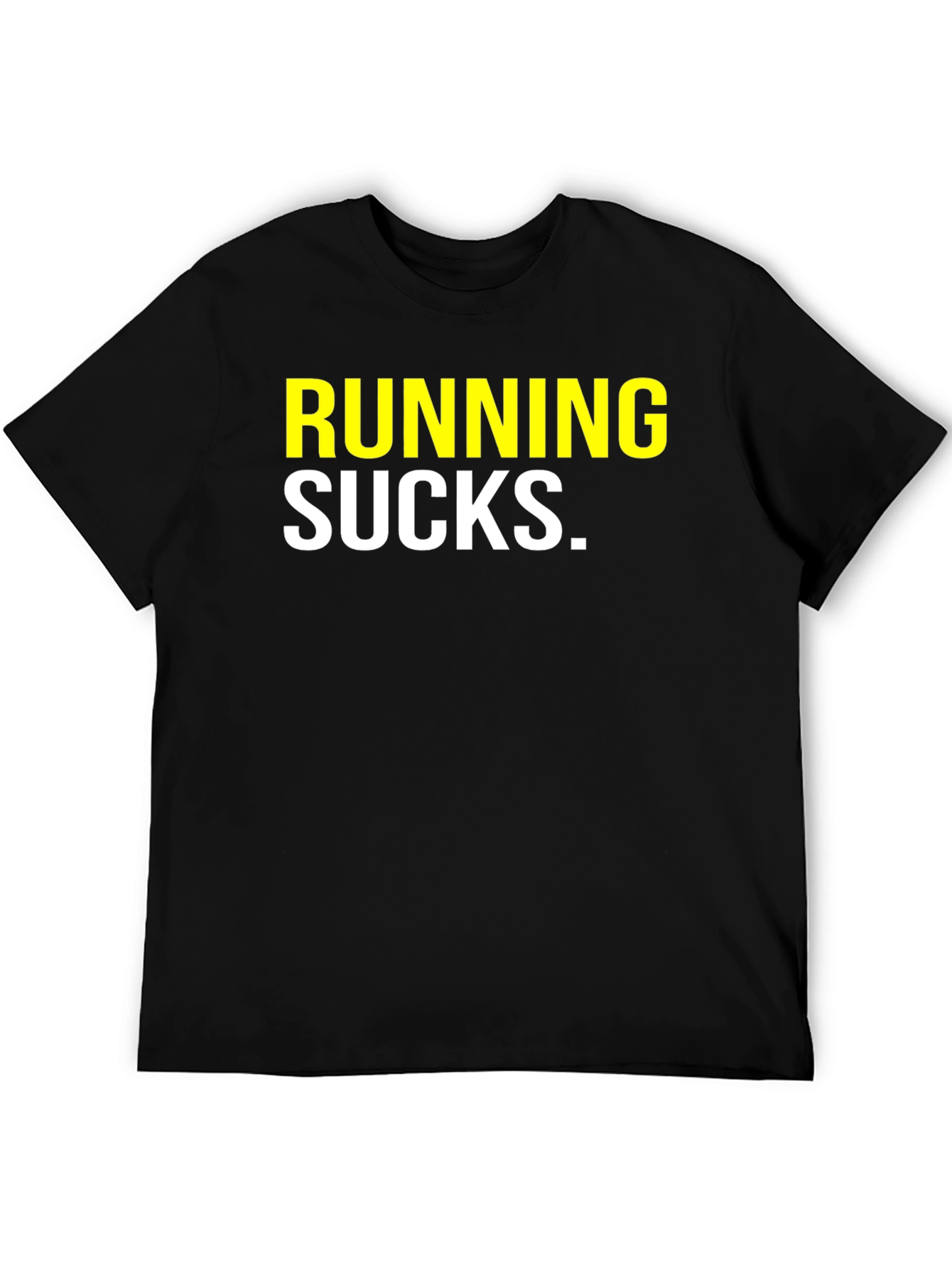 Running Sucks Graphic Tee - Black Casual T-Shirt