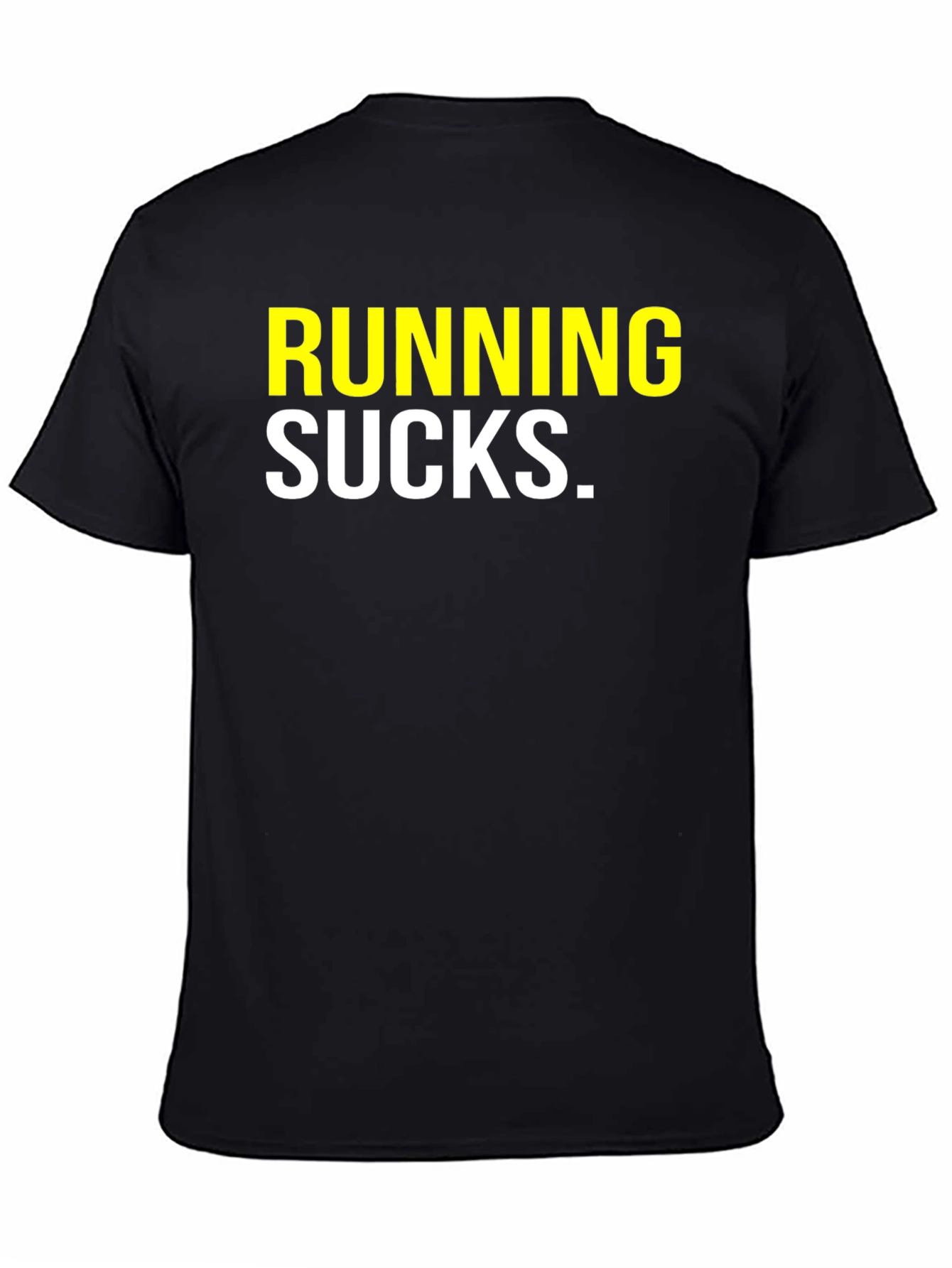 Running Sucks Graphic Tee - Black Casual T-Shirt