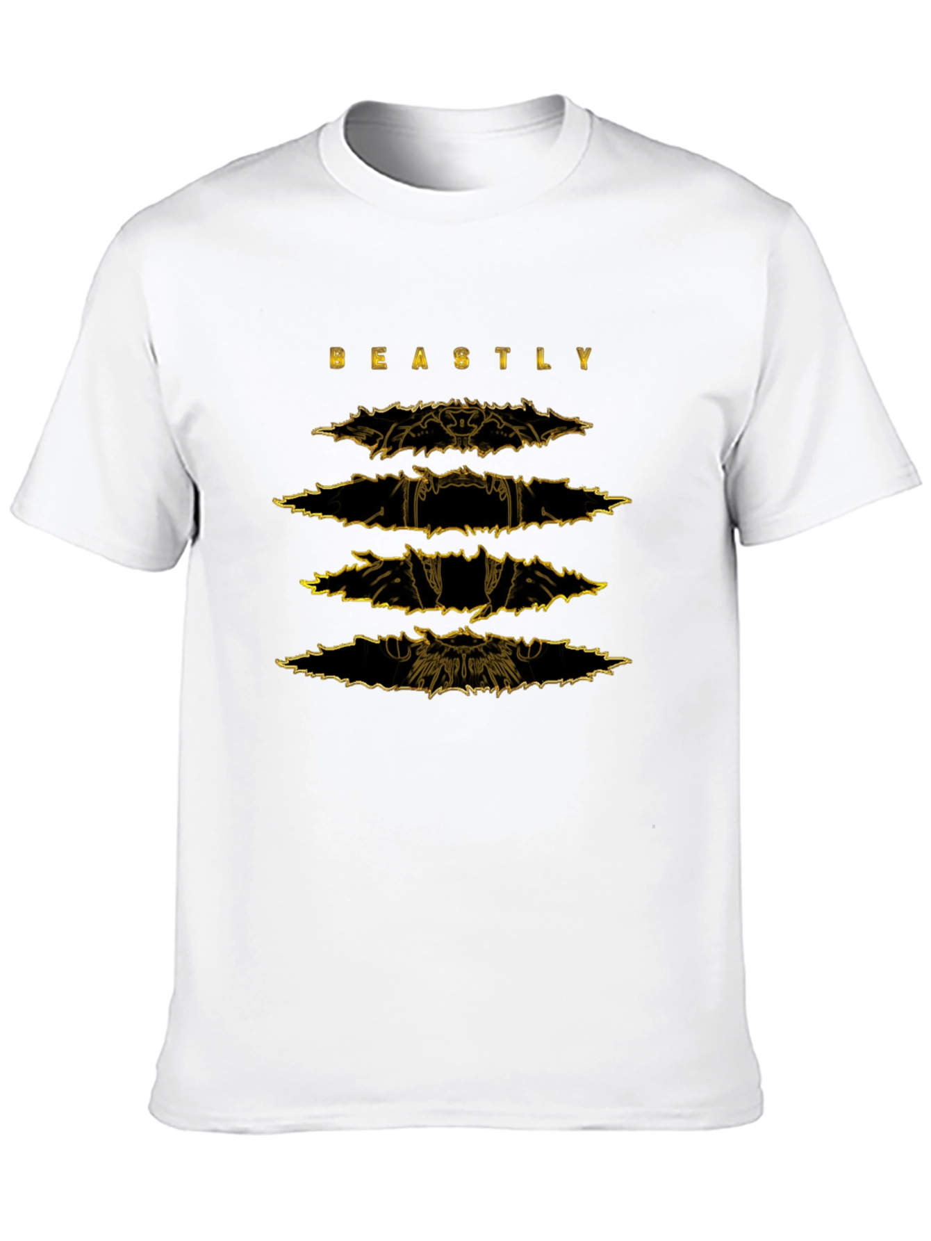 Beastly Graphic Print Mens Black T-Shirt