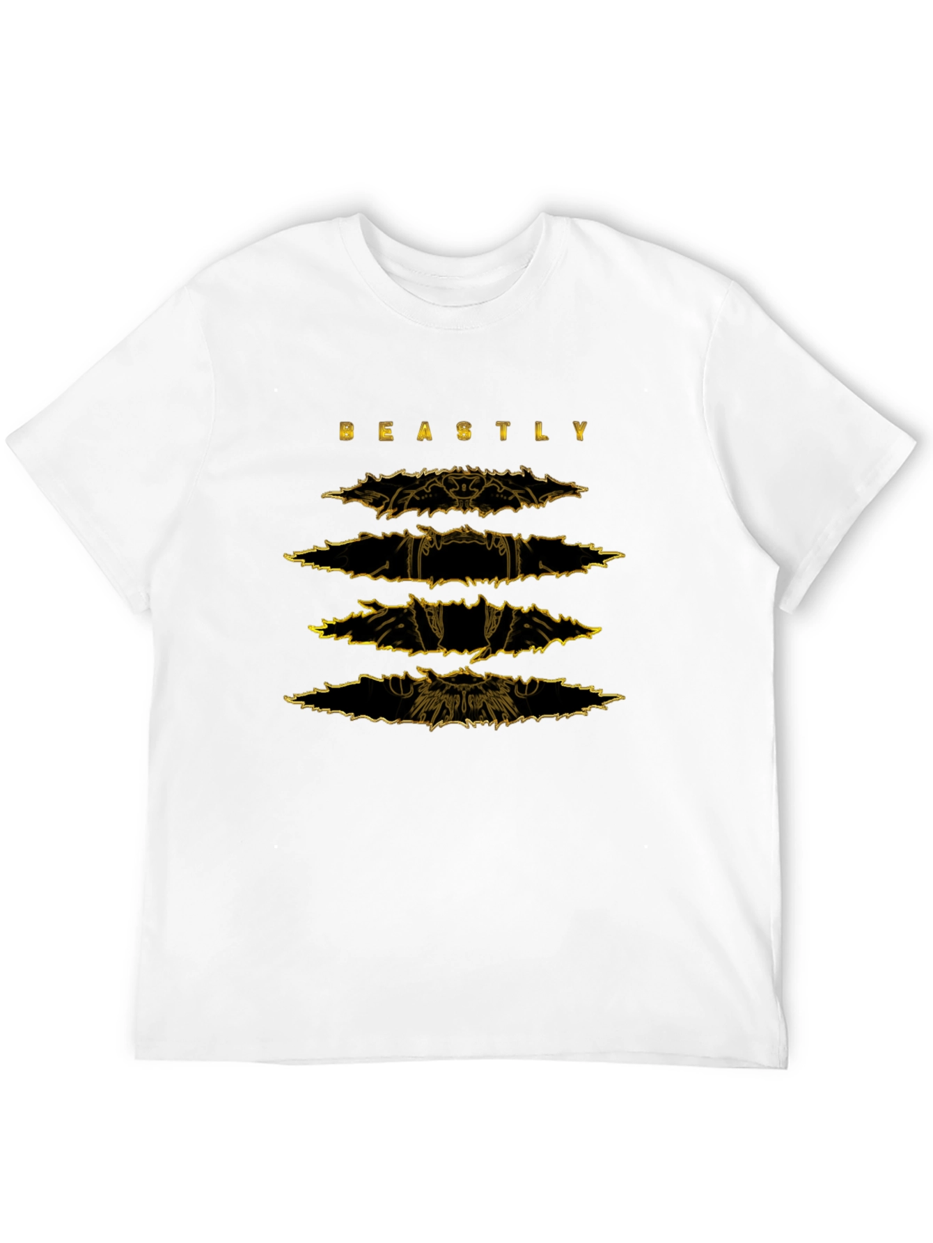 Beastly Graphic Print Mens Black T-Shirt