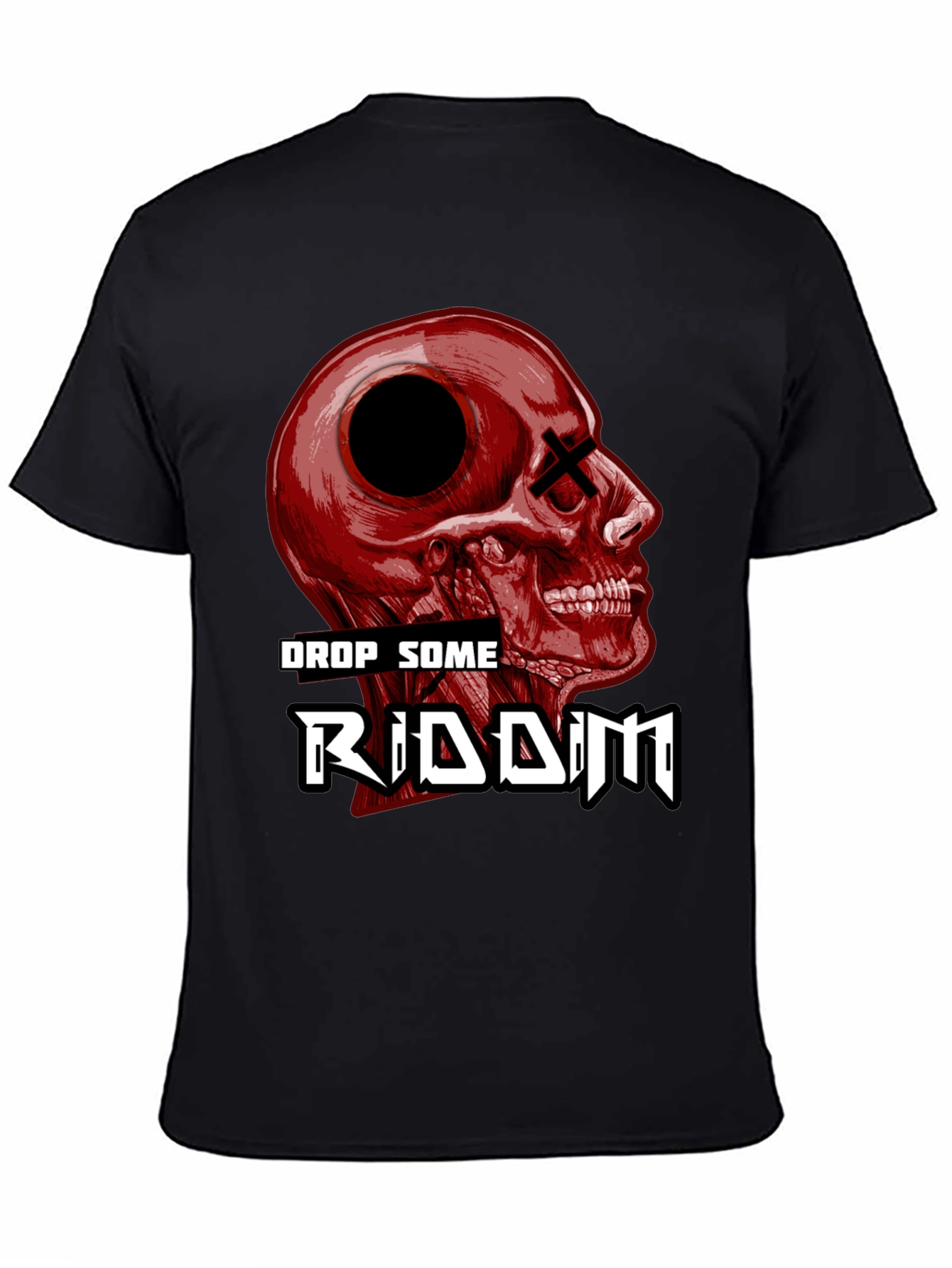 Drop Some Riddim Skull Graphic T-Shirt