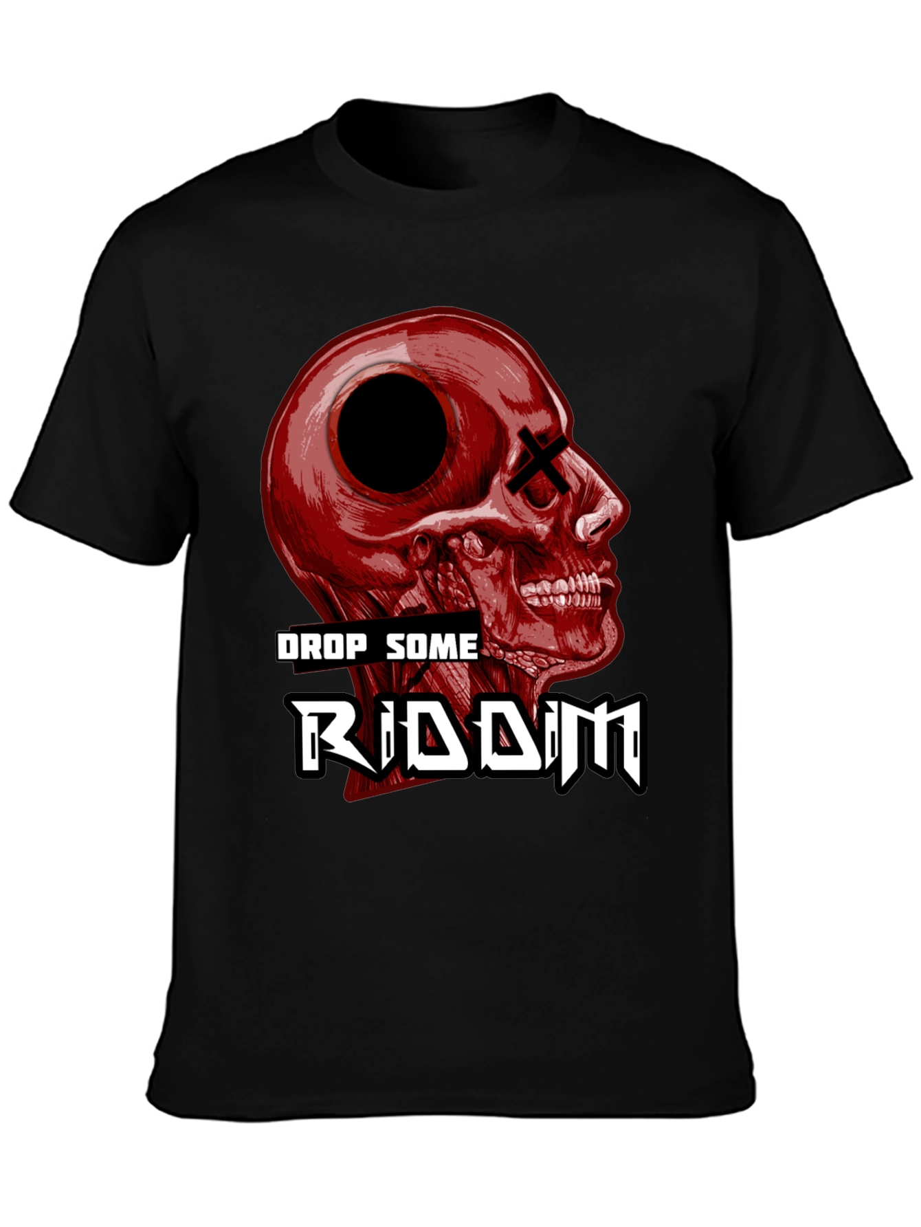 Drop Some Riddim Skull Graphic T-Shirt