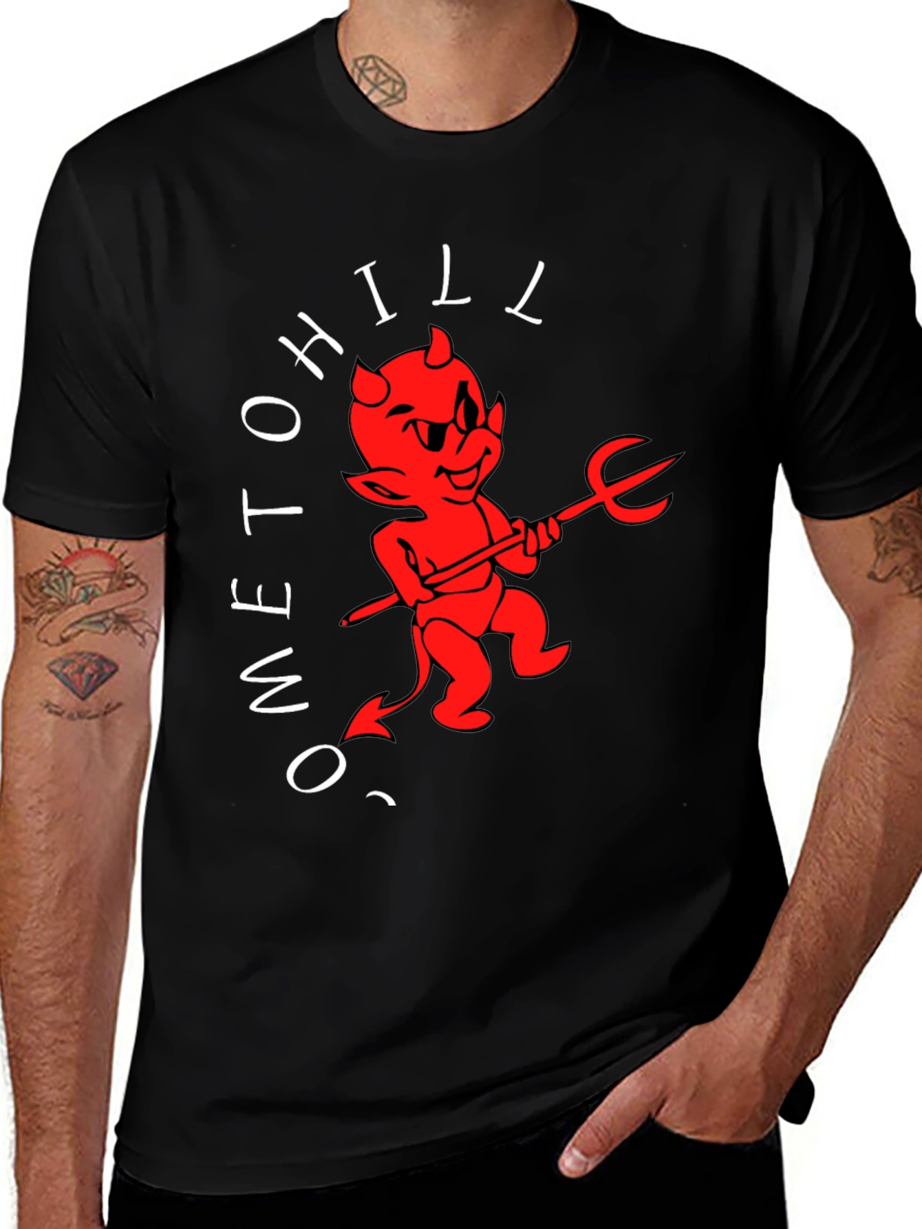 Ometohill Devil Graphic T-Shirt
