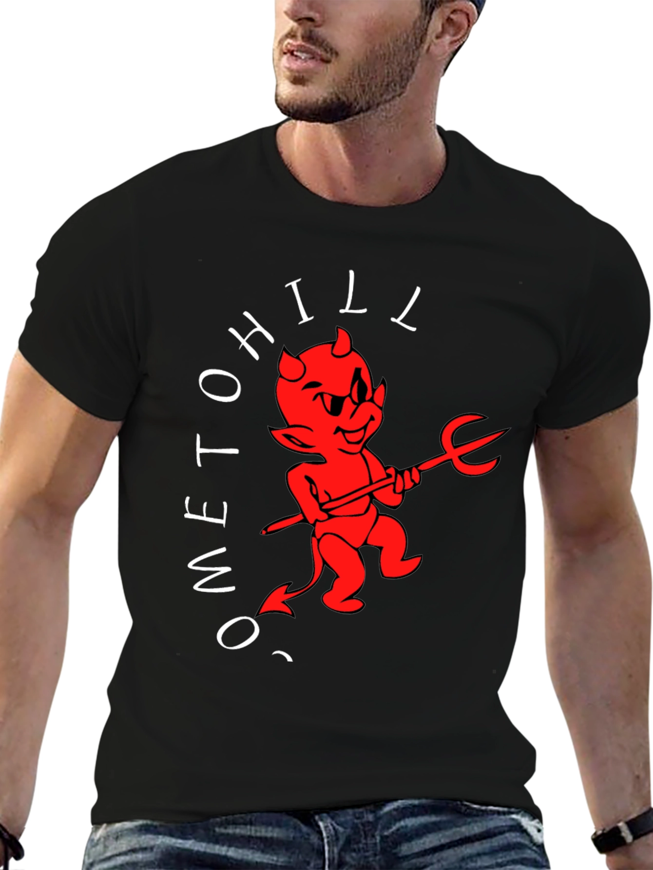Ometohill Devil Graphic T-Shirt