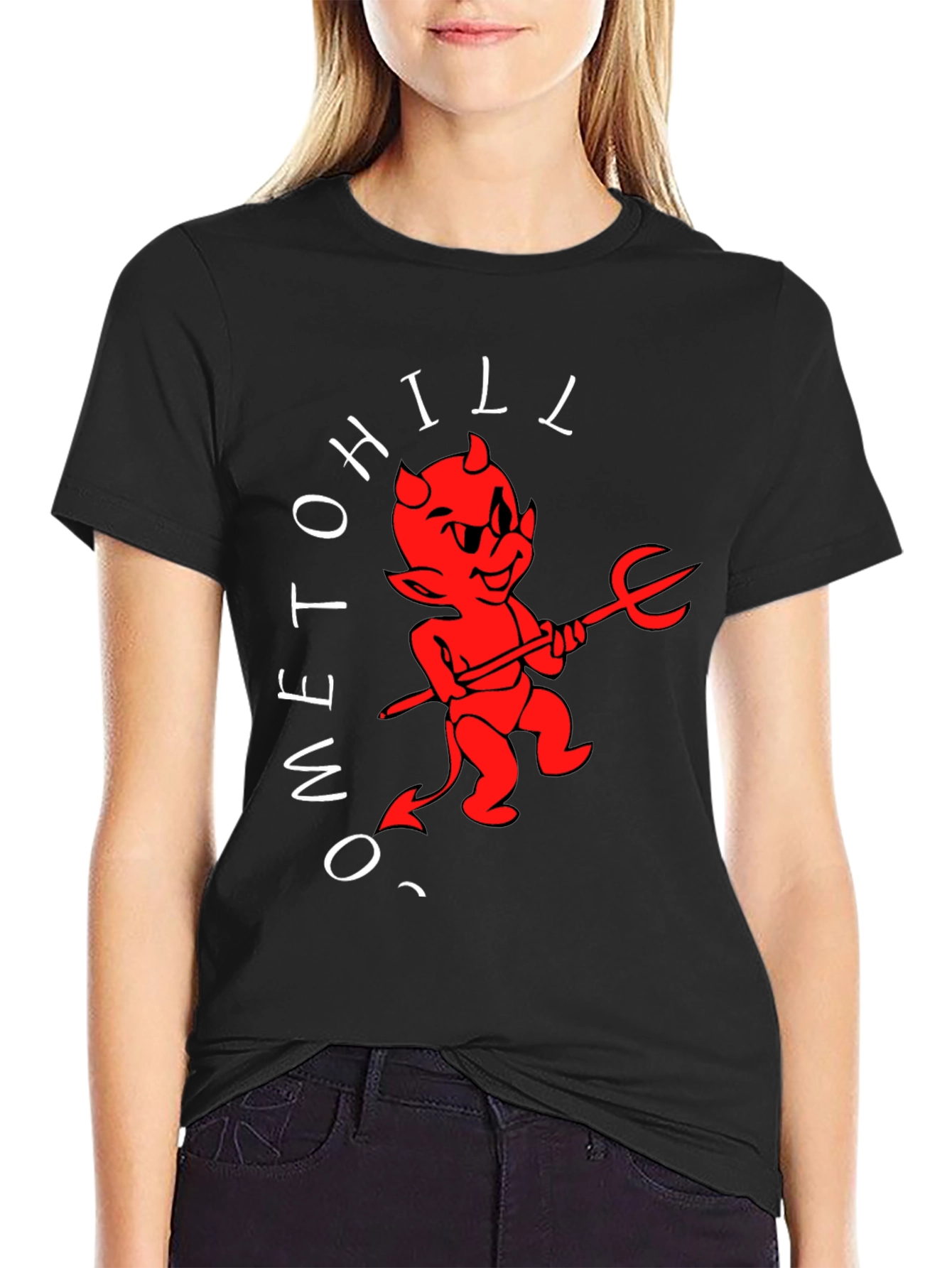 Ometohill Devil Graphic T-Shirt