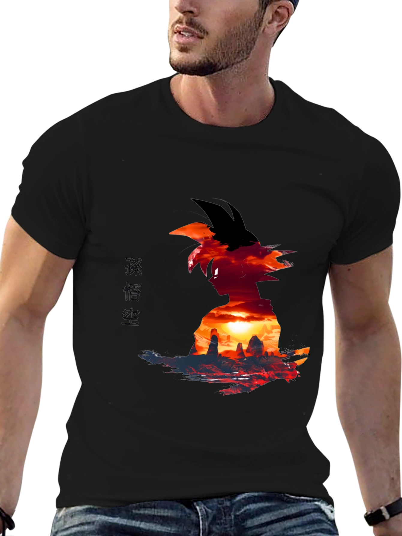Goku Silhouette T-Shirt - Anime DBZ Graphic Tee