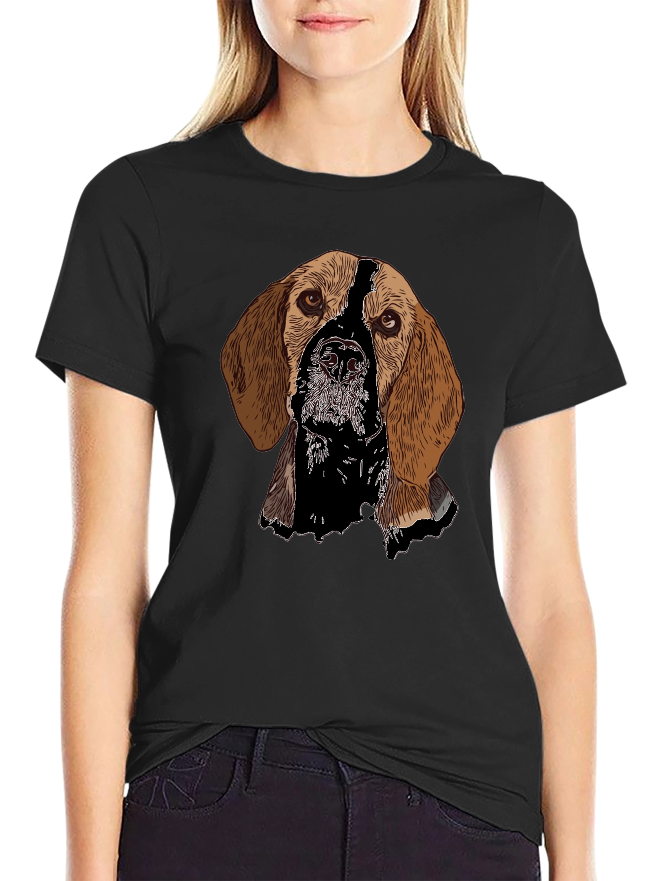 Dog Breed Graphic Black T-Shirt