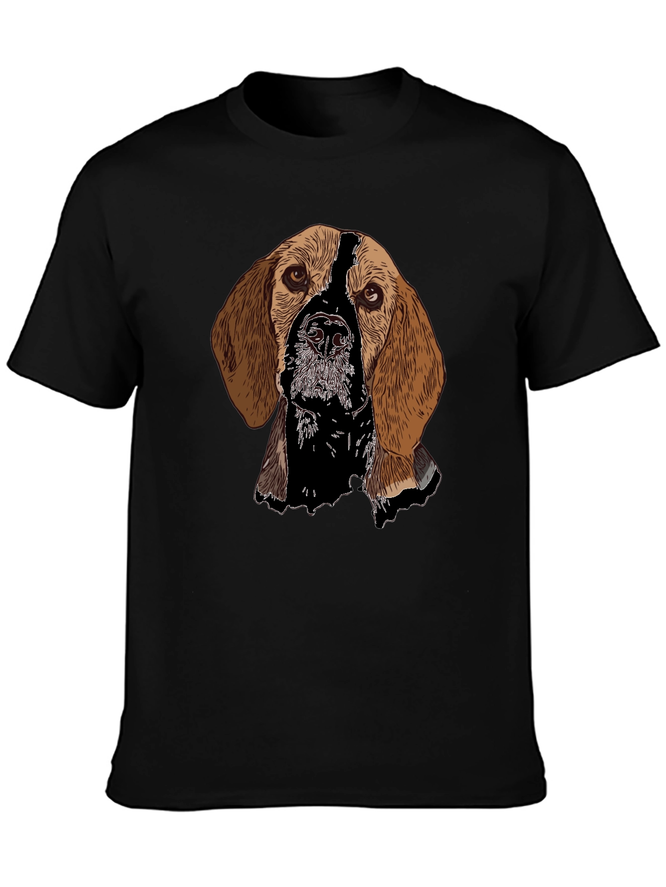 Dog Breed Graphic Black T-Shirt