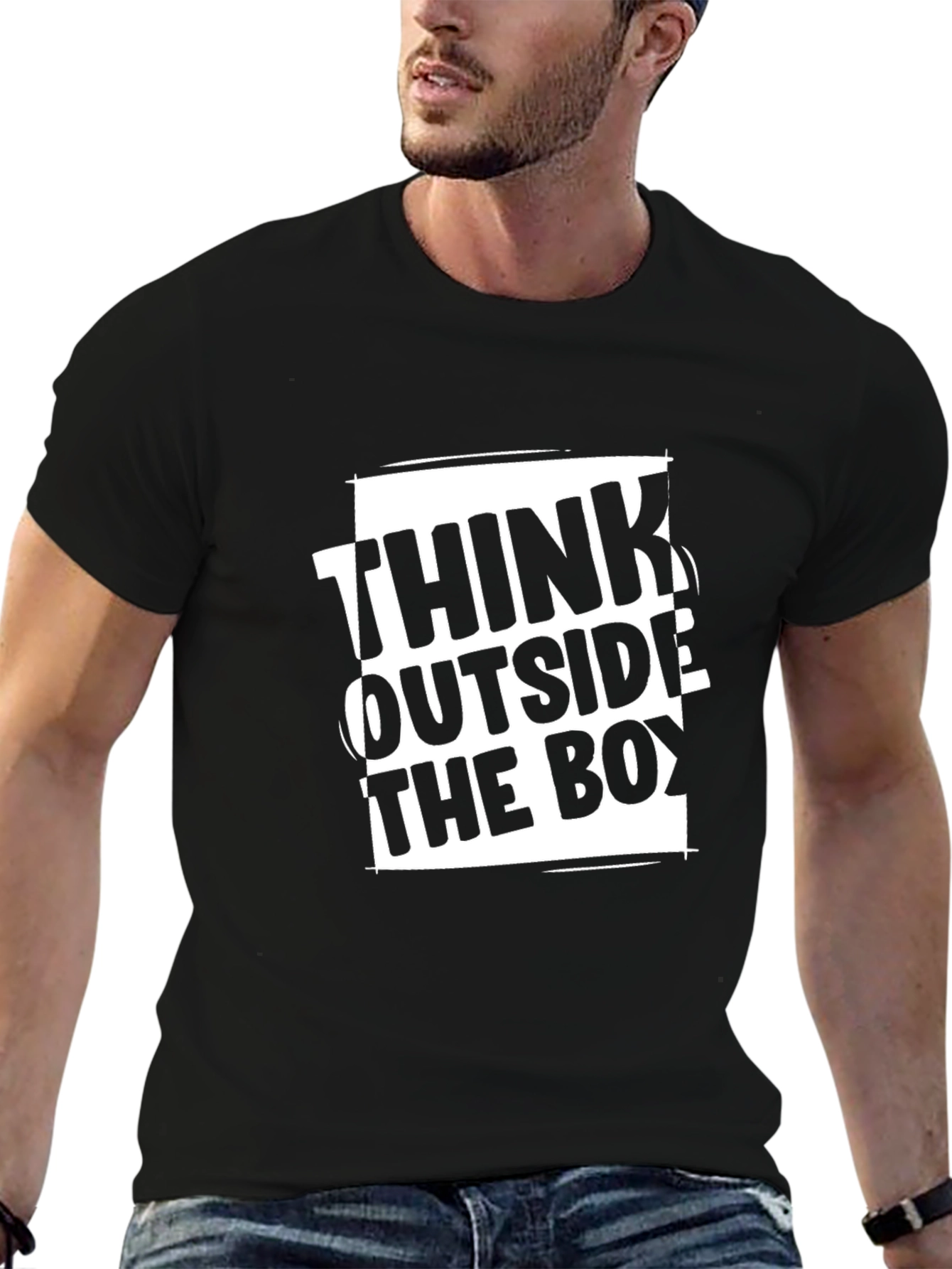 Think Outside the Box Graphic T-Shirt