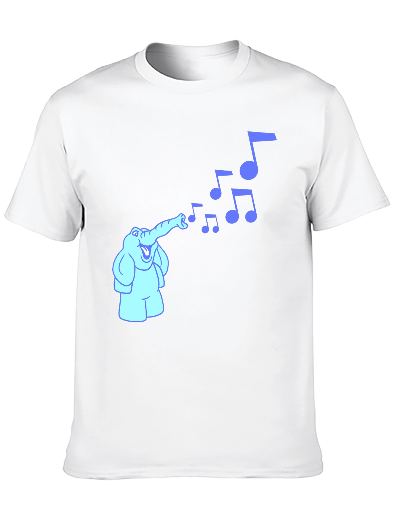Musical Elephant Graphic Tee - Black Cotton Shirt