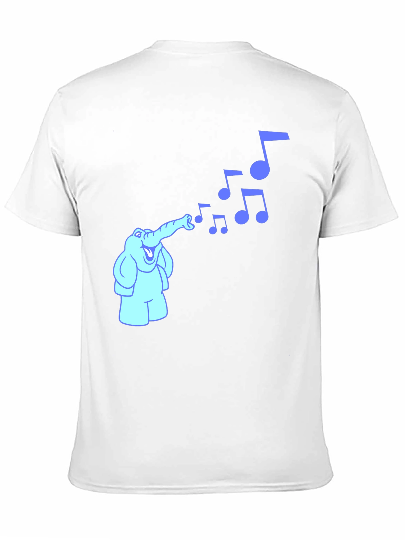 Musical Elephant Graphic Tee - Black Cotton Shirt