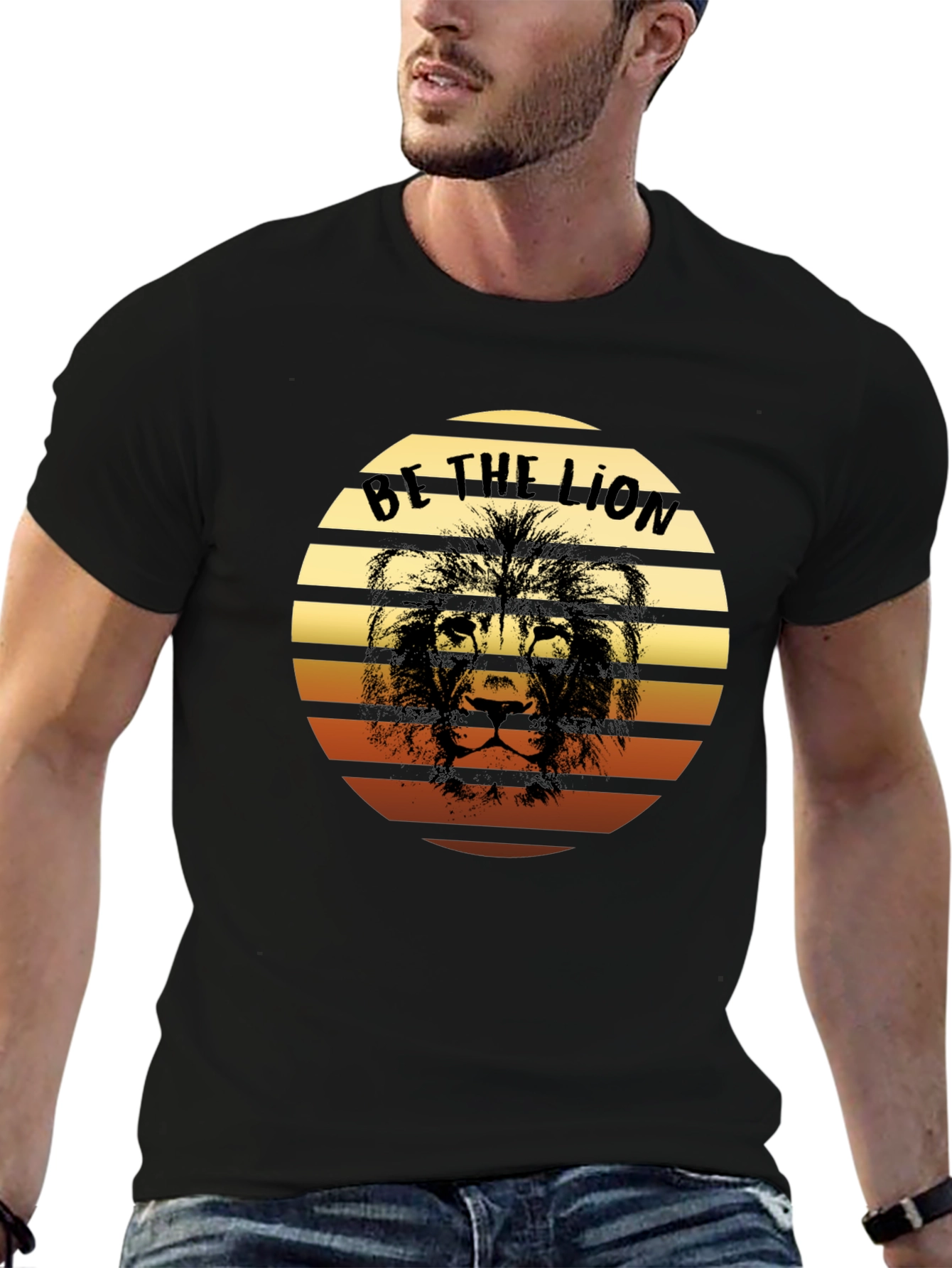 Be The Lion Graphic Tee - Retro Style