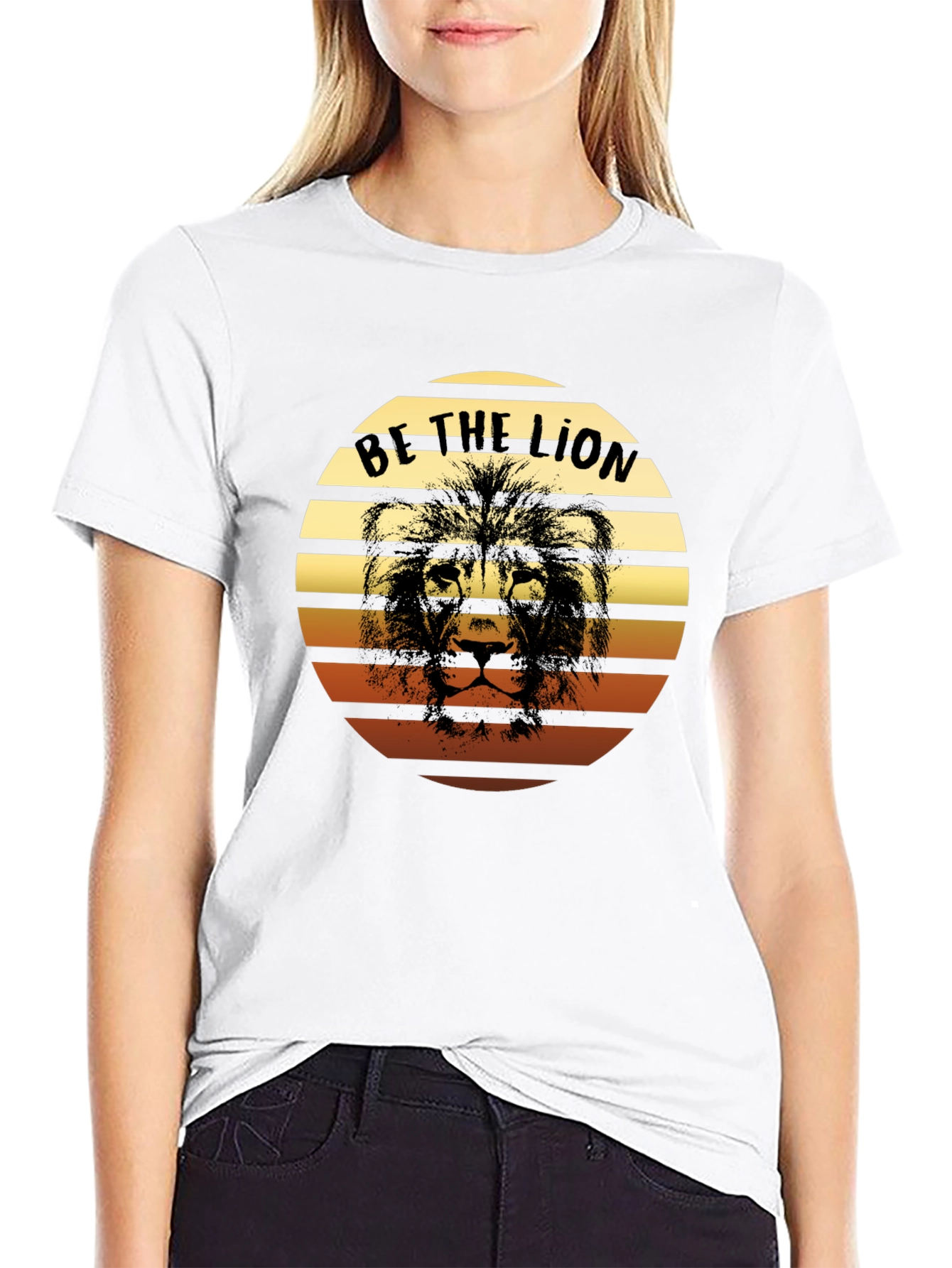 Be The Lion Graphic Tee - Retro Style