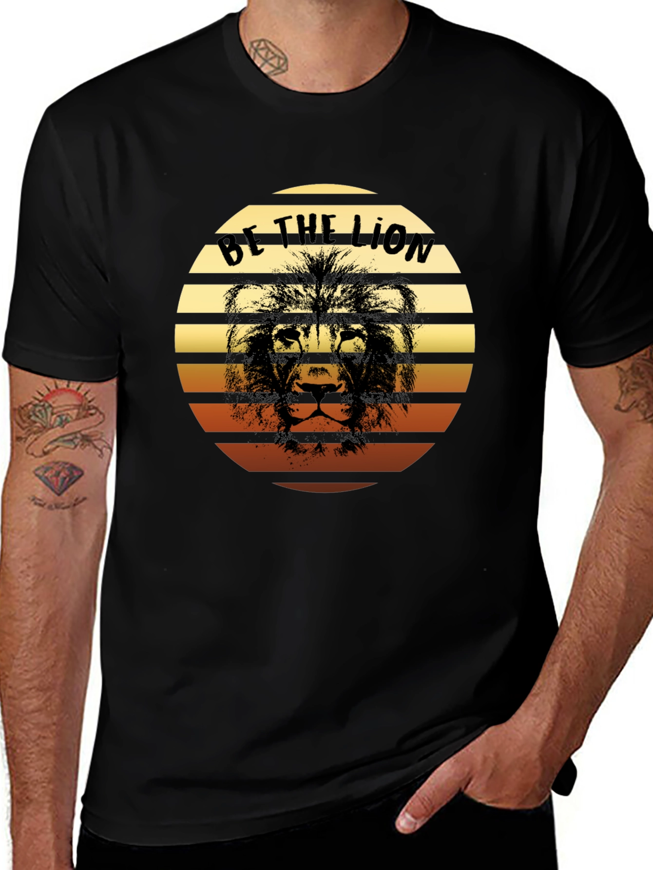 Be The Lion Graphic Tee - Retro Style