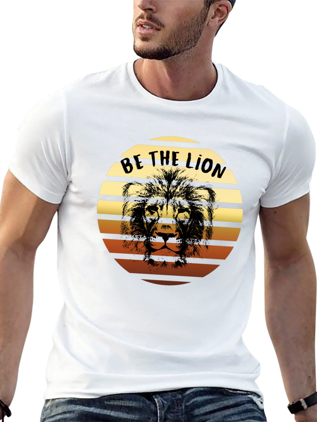 Be The Lion Graphic Tee - Retro Style
