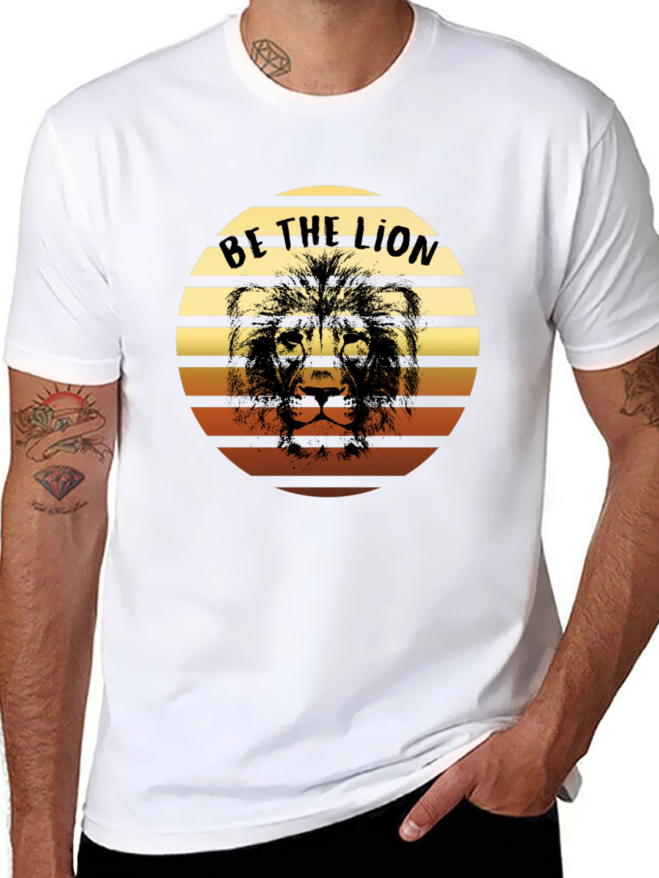 Be The Lion Graphic Tee - Retro Style