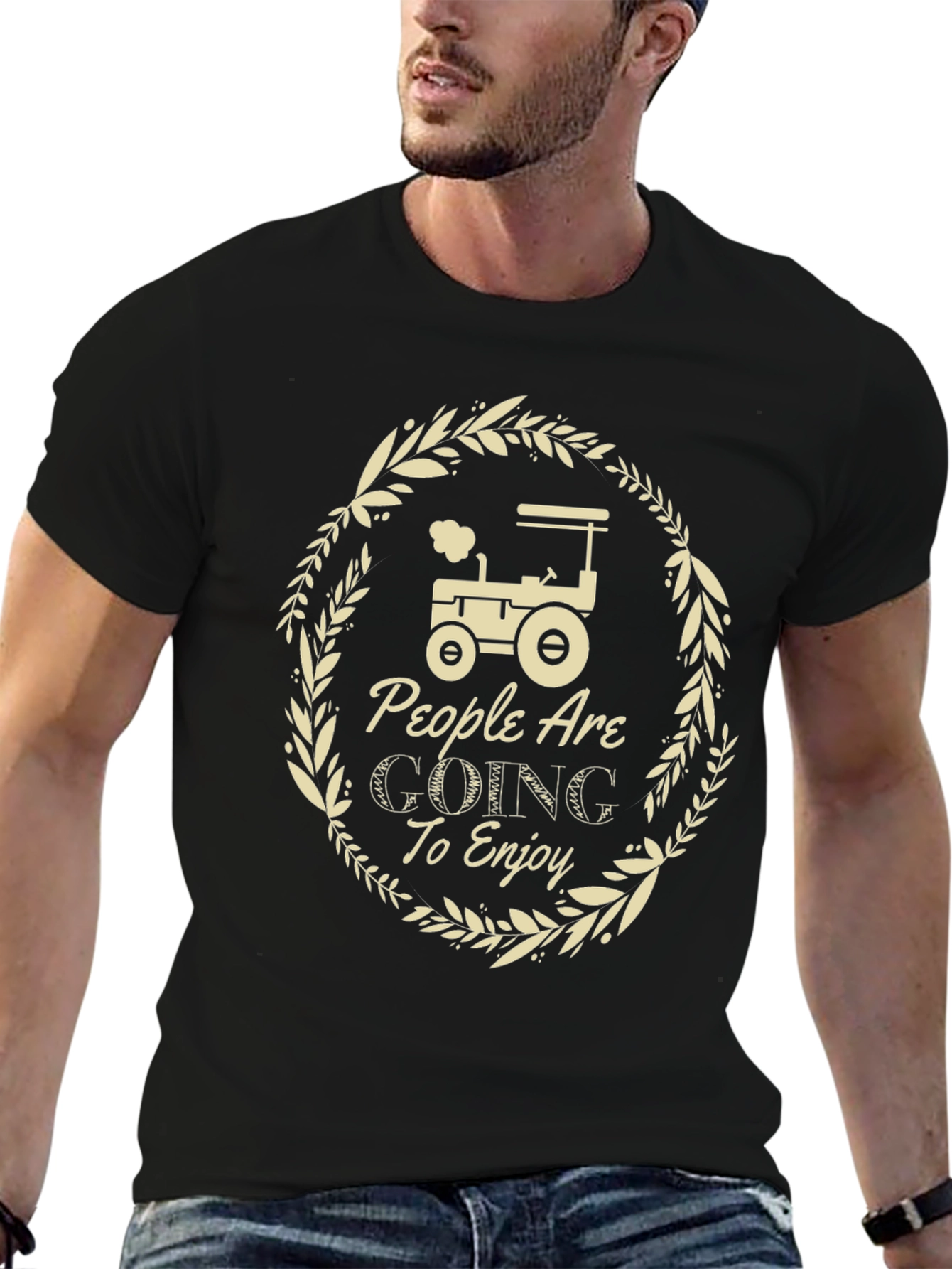 People Going To Enjoy Tractor Graphic Tee