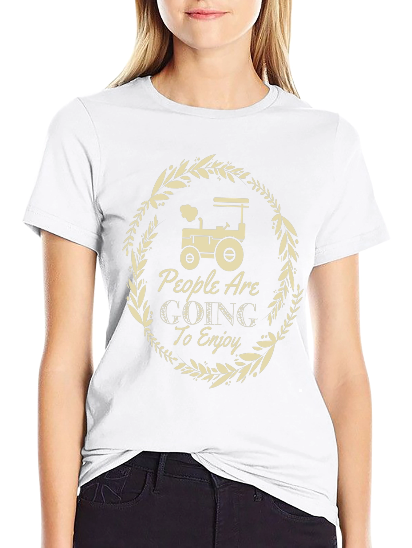 People Going To Enjoy Tractor Graphic Tee
