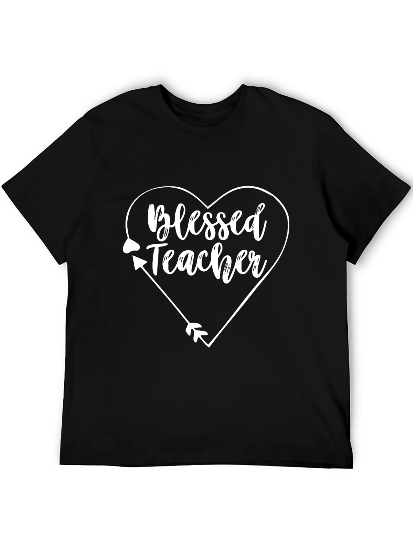 Blessed Teacher T-Shirt: Heart Arrow Design