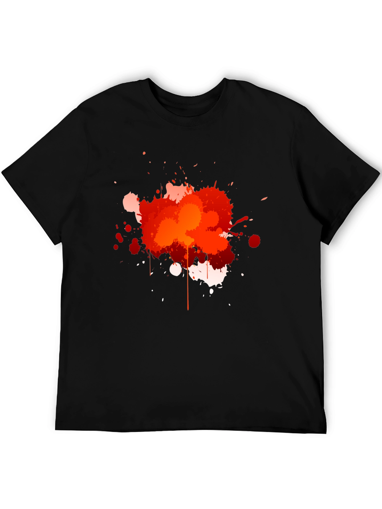 Abstract Paint Splatter Graphic T-Shirt