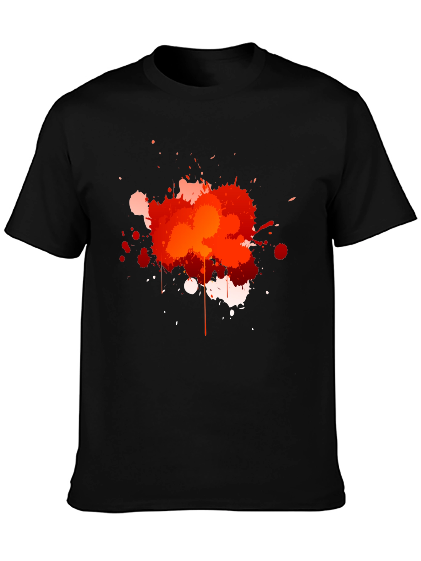 Abstract Paint Splatter Graphic T-Shirt