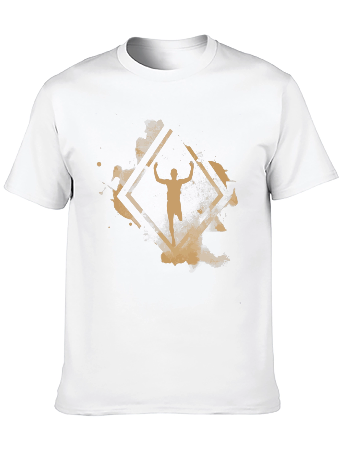 Abstract Athlete Graphic Black T-Shirt