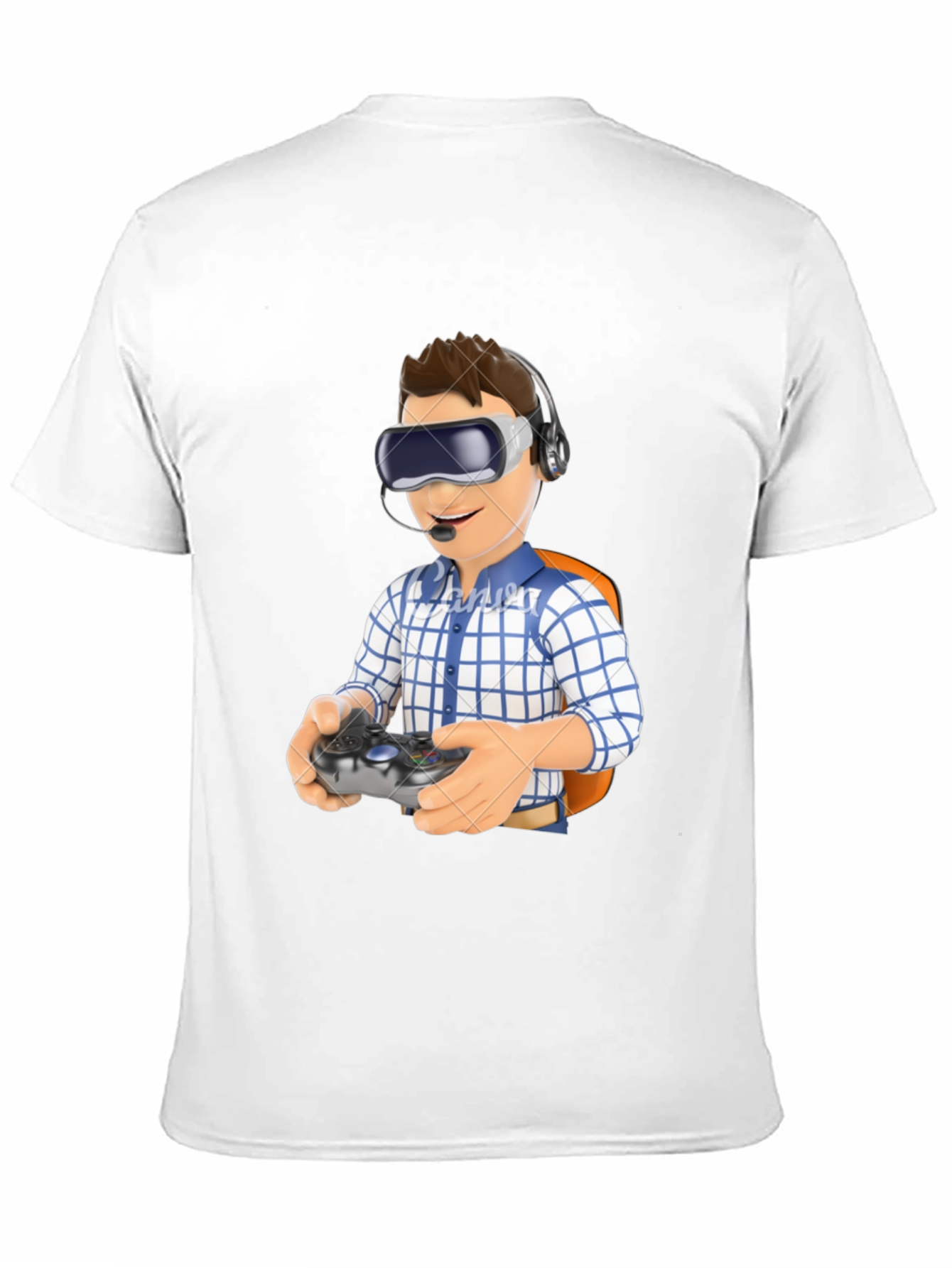 VR Gamer T-Shirt - Black Cotton Blend