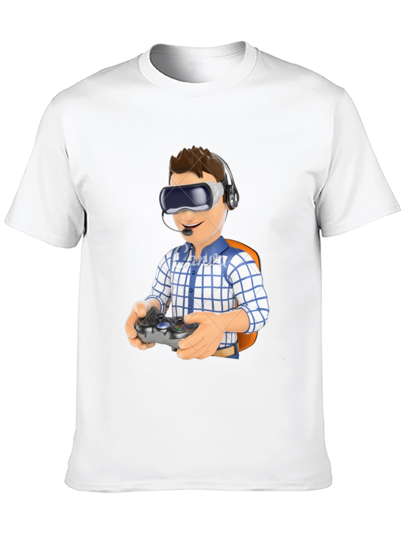 VR Gamer T-Shirt - Black Cotton Blend